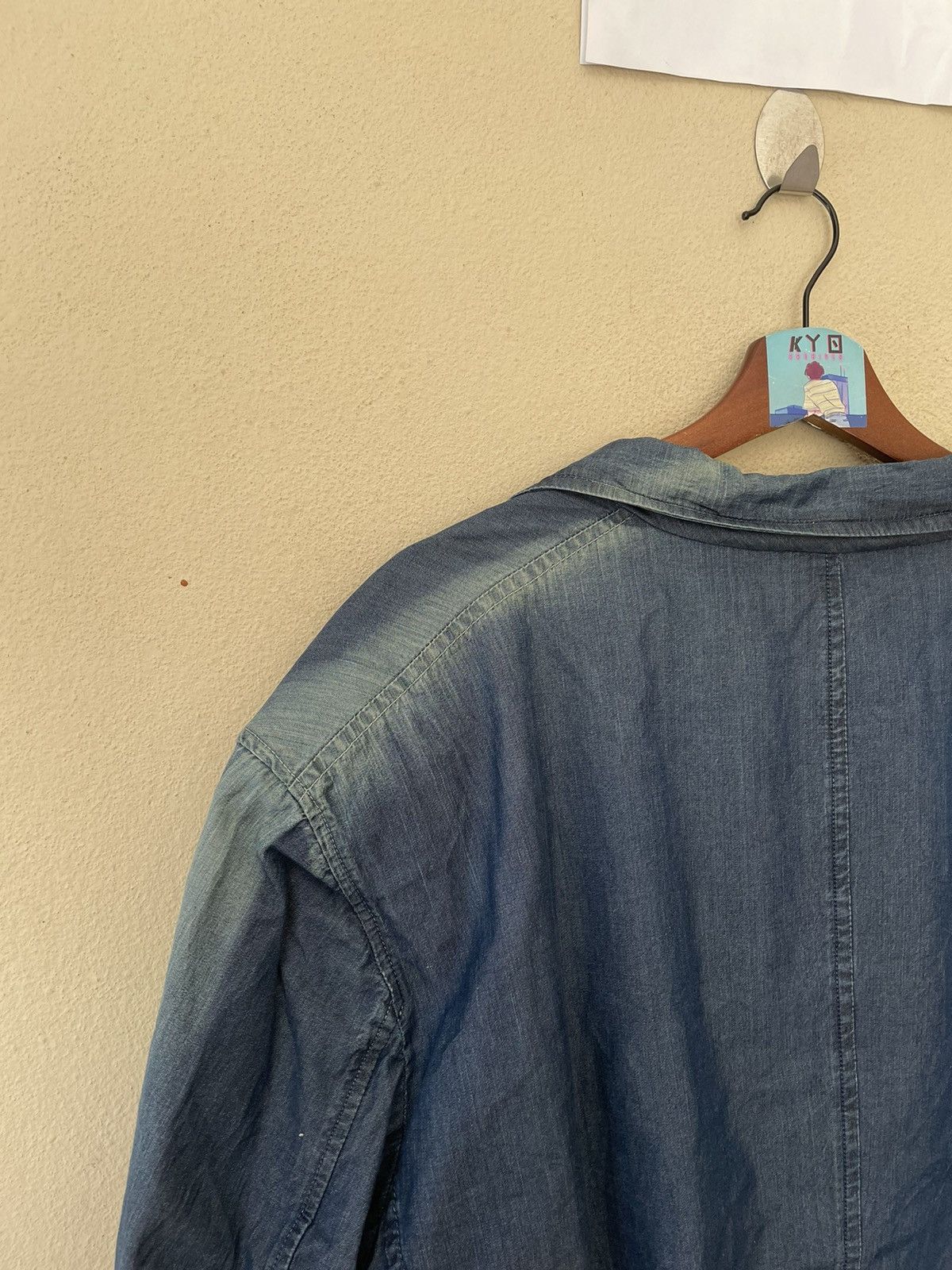 Japanese Brand × Vintage VINTAGE RUFF HEWN SEASONED DENIM JACKET/BLAZER 3L Size US XXL / EU 58 / 5 - 6 Thumbnail