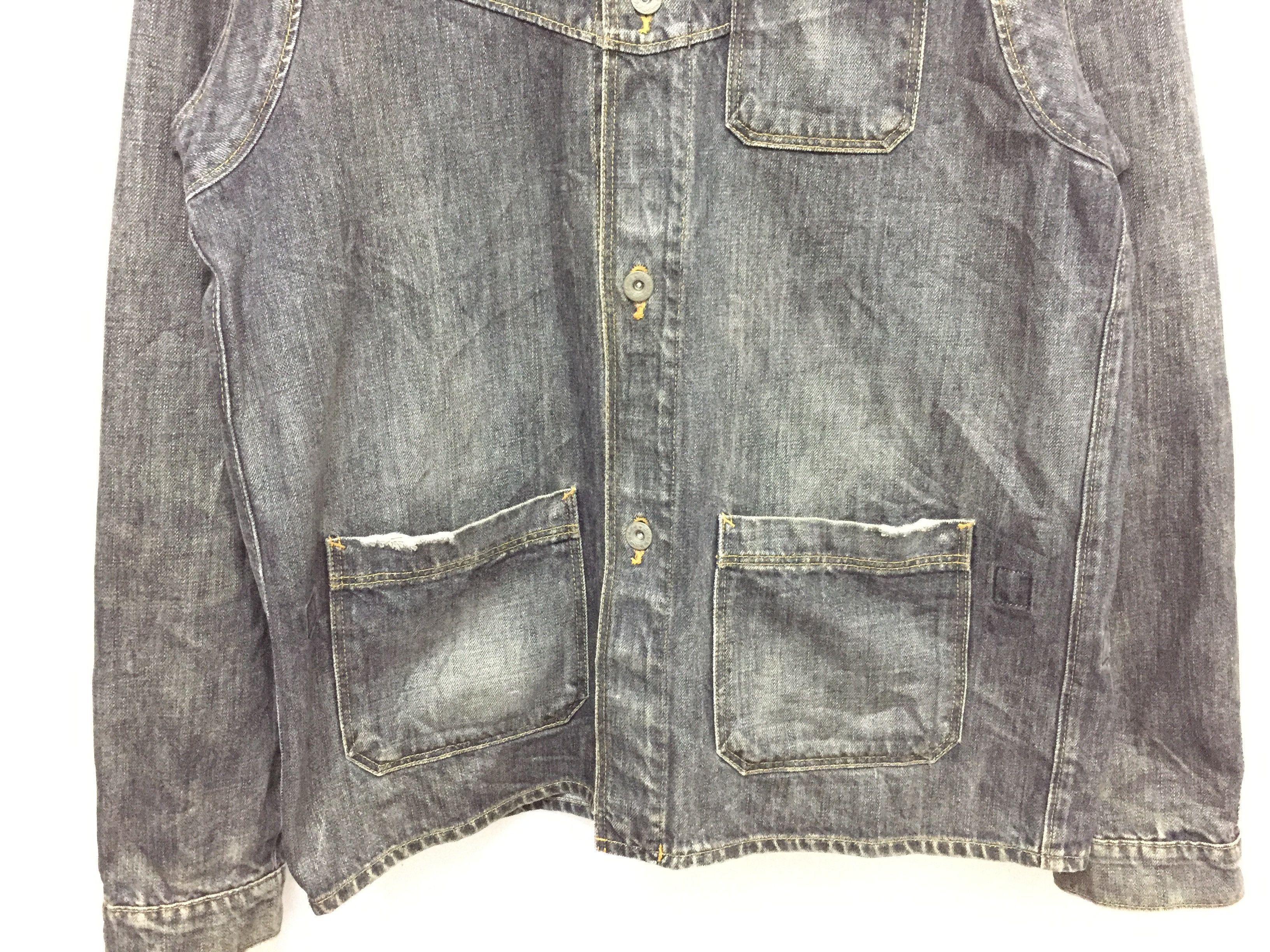 WHIZ LIMITED AW02 WHIZ limited hagi distressed denim jacket Size US L / EU 52-54 / 3 - 8 Thumbnail