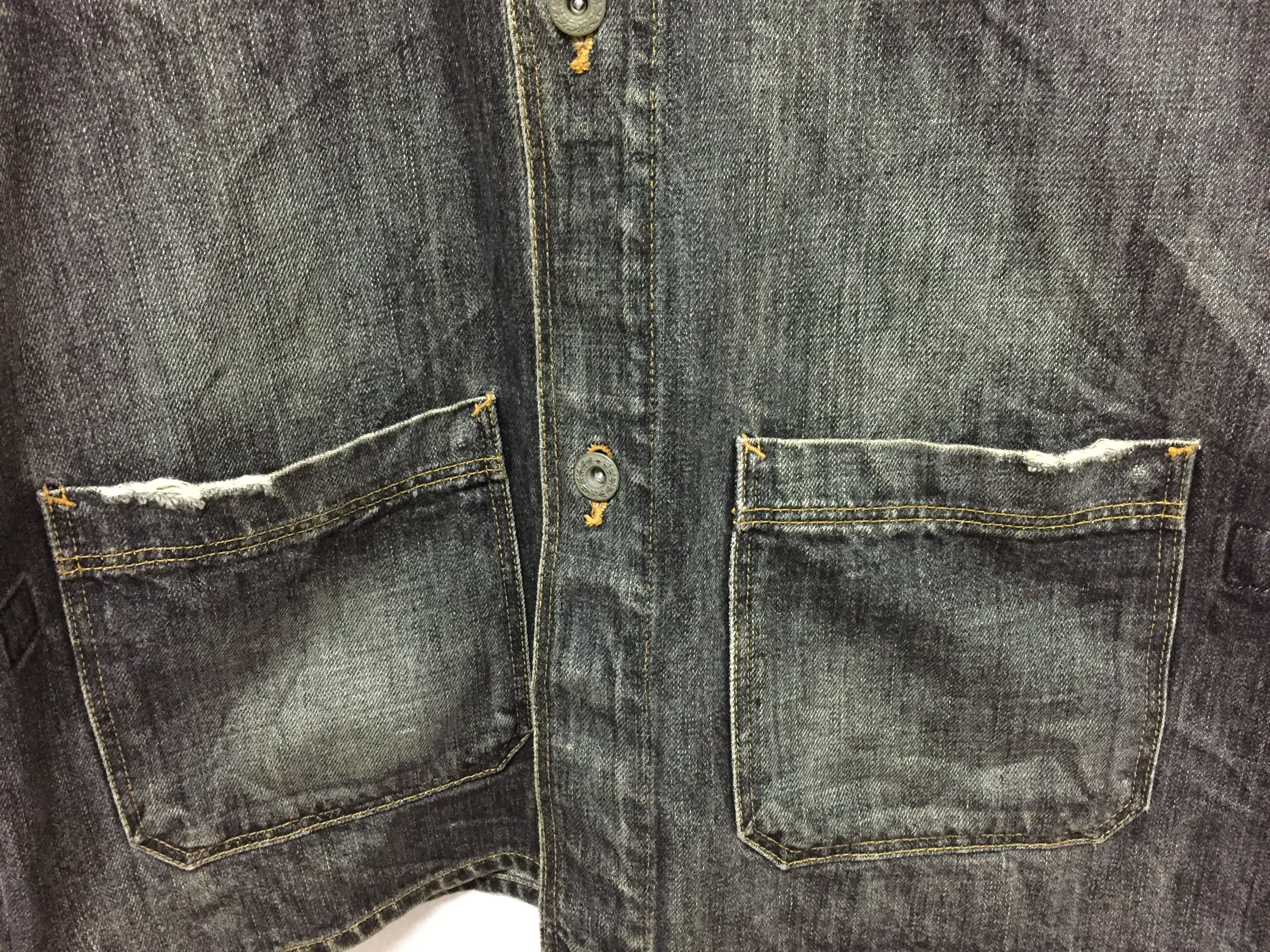 WHIZ LIMITED AW02 WHIZ limited hagi distressed denim jacket Size US L / EU 52-54 / 3 - 11 Thumbnail