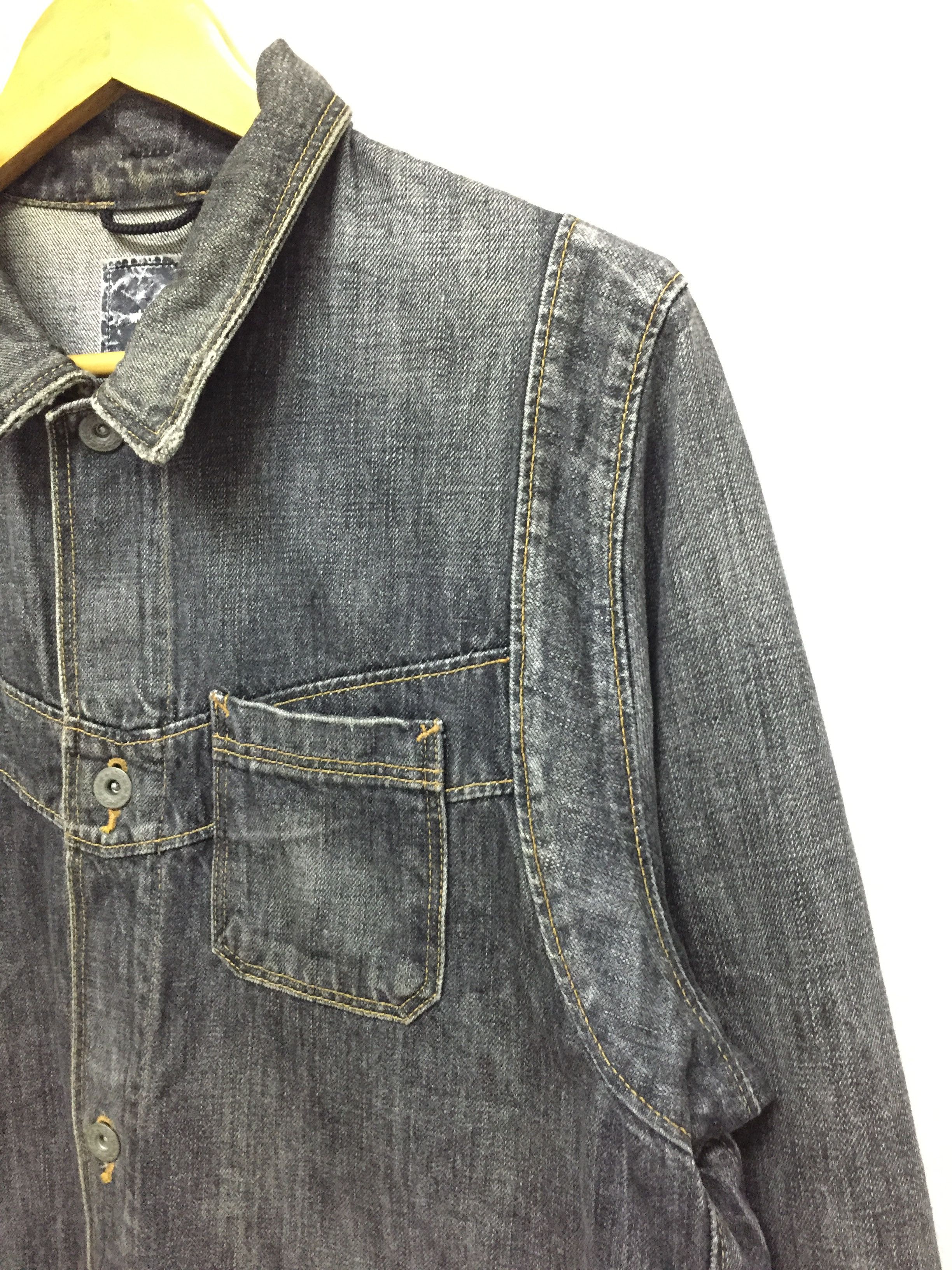 WHIZ LIMITED AW02 WHIZ limited hagi distressed denim jacket Size US L / EU 52-54 / 3 - 9 Thumbnail