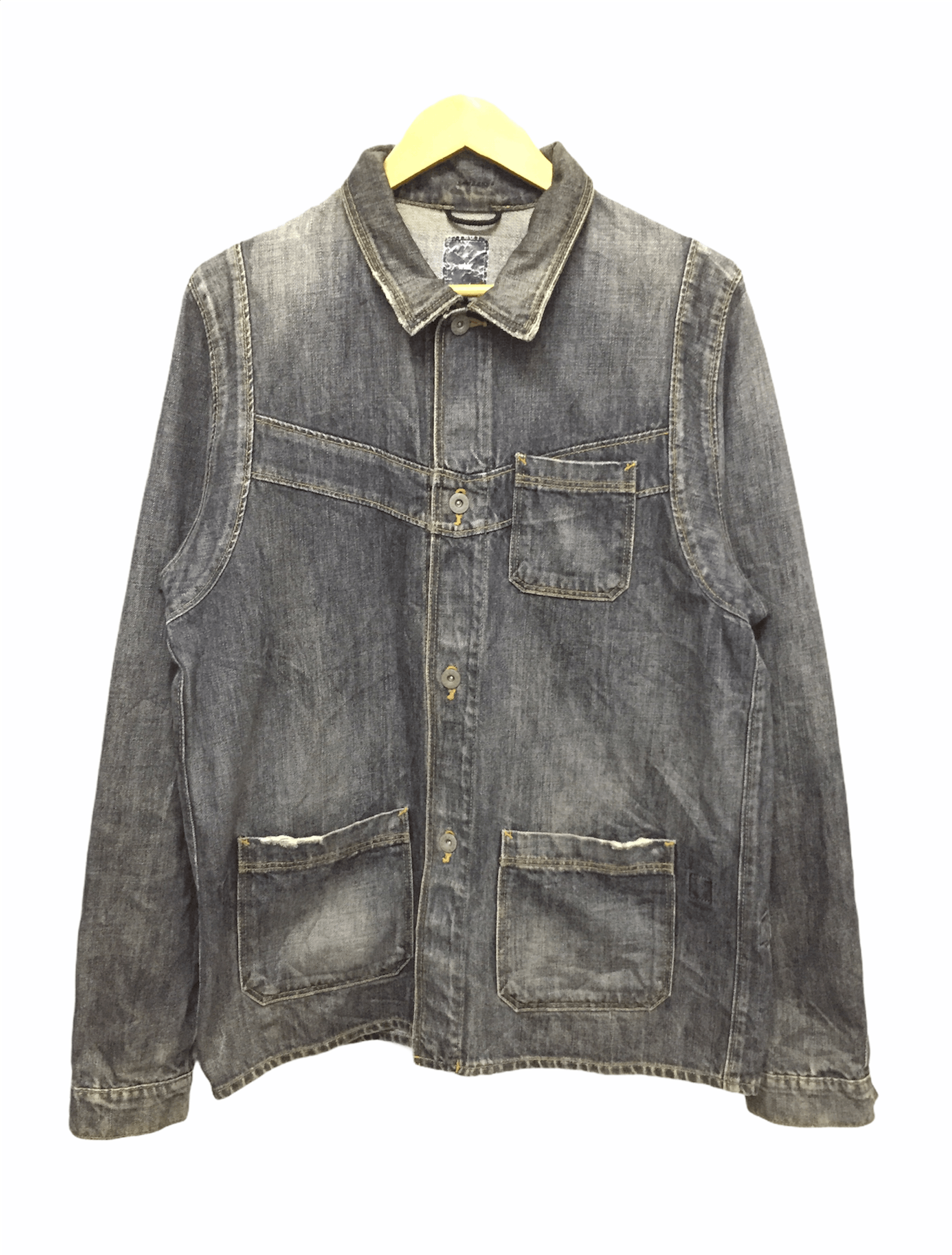 WHIZ LIMITED AW02 WHIZ limited hagi distressed denim jacket Size US L / EU 52-54 / 3 - 5 Thumbnail