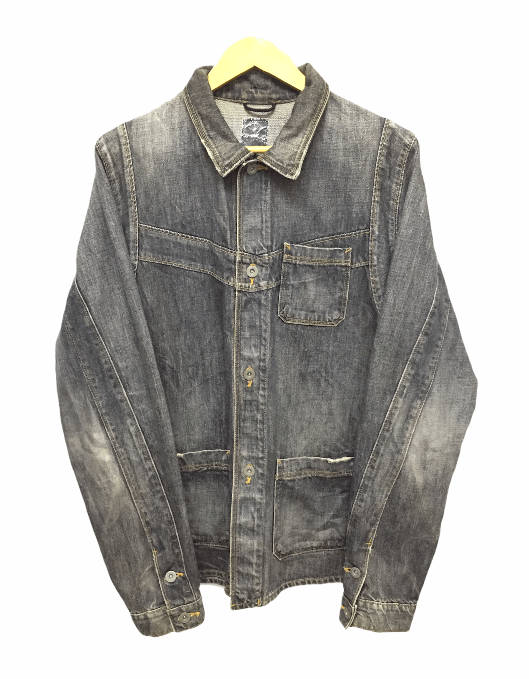 WHIZ LIMITED AW02 WHIZ limited hagi distressed denim jacket Size US L / EU 52-54 / 3 - 6 Thumbnail