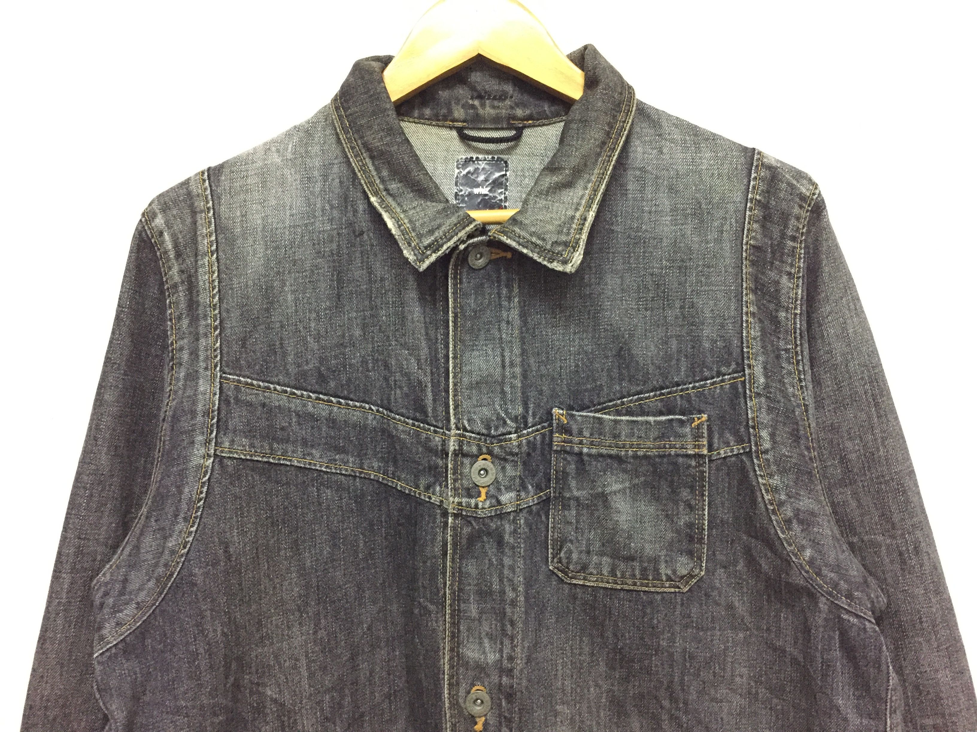 WHIZ LIMITED AW02 WHIZ limited hagi distressed denim jacket Size US L / EU 52-54 / 3 - 7 Thumbnail