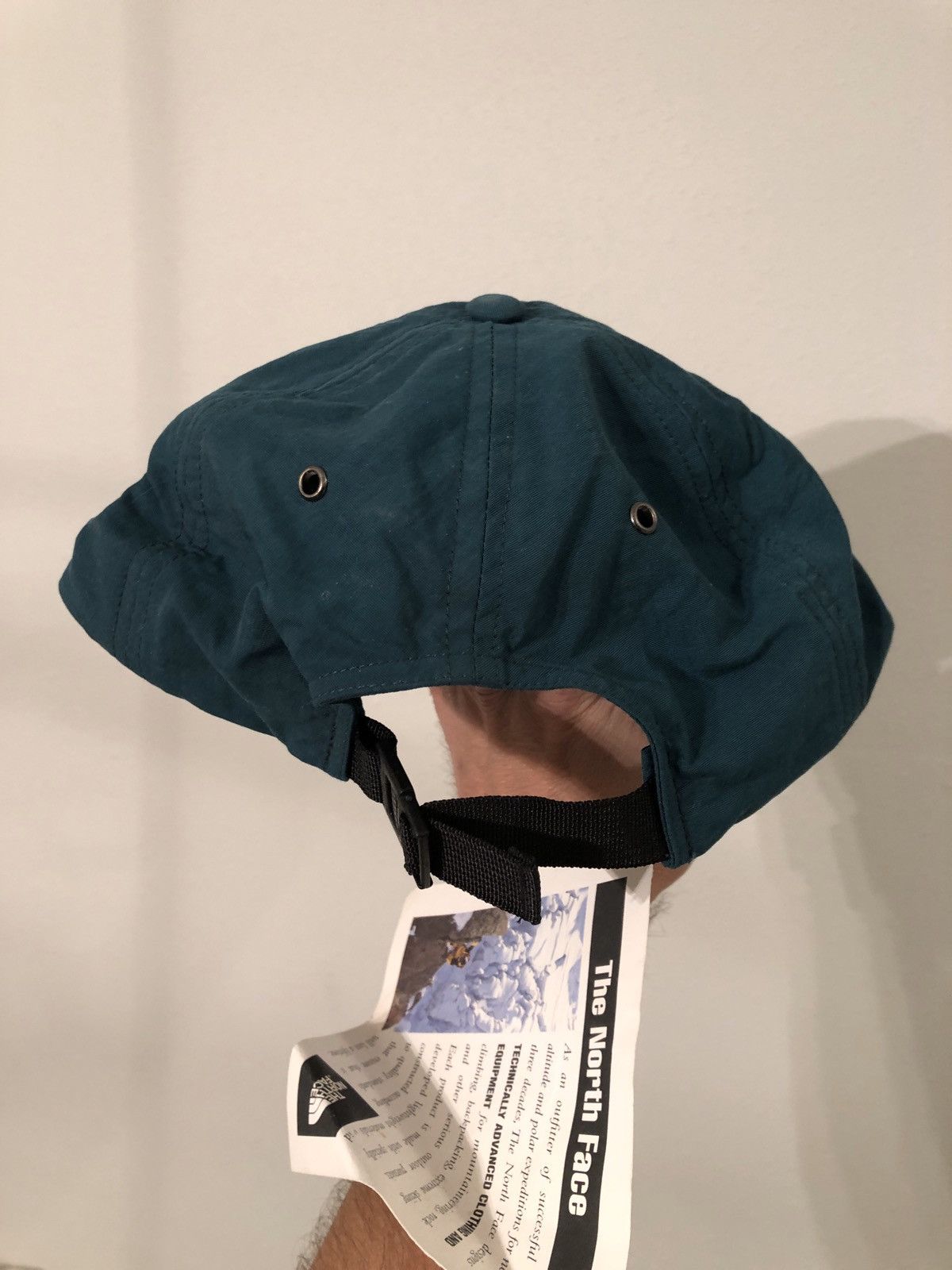 The North Face × Vintage Dead Stock The North Face Laurel Green Nylon 6 Panel Hat NWT Size ONE SIZE - 2 Thumbnail