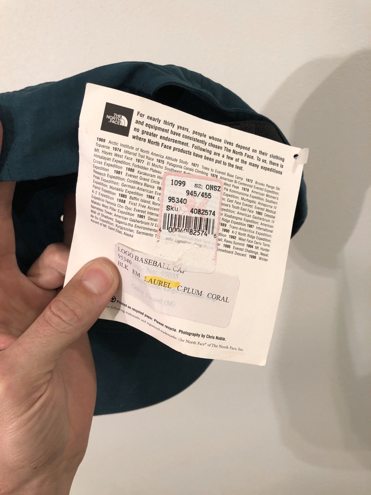 The North Face × Vintage Dead Stock The North Face Laurel Green Nylon 6 Panel Hat NWT Size ONE SIZE - 3 Thumbnail