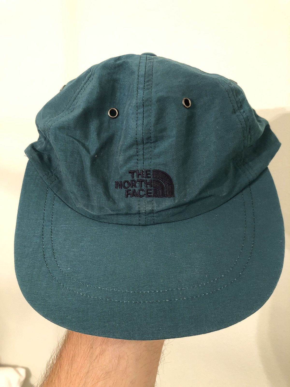 The North Face × Vintage Dead Stock The North Face Laurel Green Nylon 6 Panel Hat NWT Size ONE SIZE - 1 Thumbnail