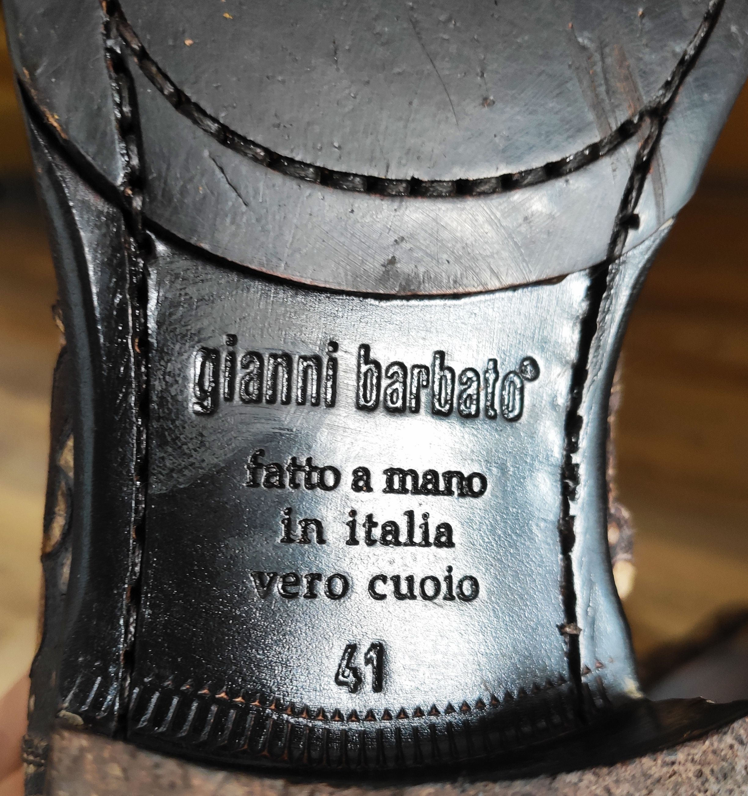 Gianni Barbato Woodburning leather boots.Like Saint Laurent or Celine Size US 8 / EU 41 - 5 Thumbnail