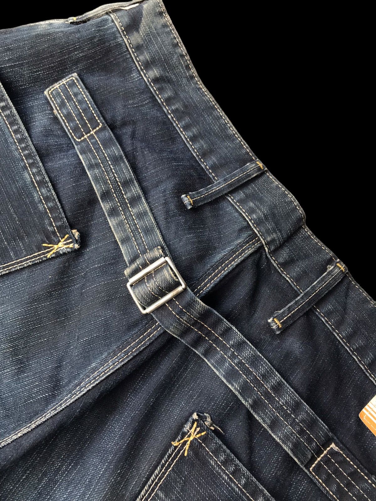 Hysteric Glamour × If Six Was Nine DISTRESSED💥Edwin XV Buckle Back Twisted Indigo Denim Jeans Size US 34 / EU 50 - 9 Thumbnail