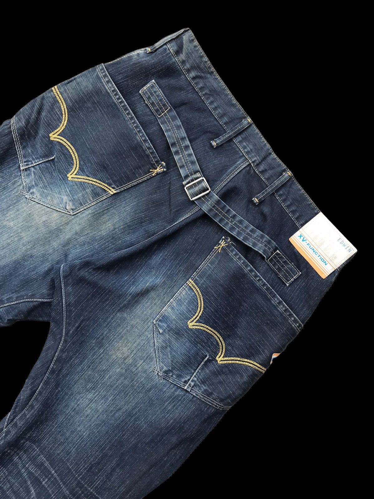 Hysteric Glamour × If Six Was Nine DISTRESSED💥Edwin XV Buckle Back Twisted Indigo Denim Jeans Size US 34 / EU 50 - 7 Thumbnail