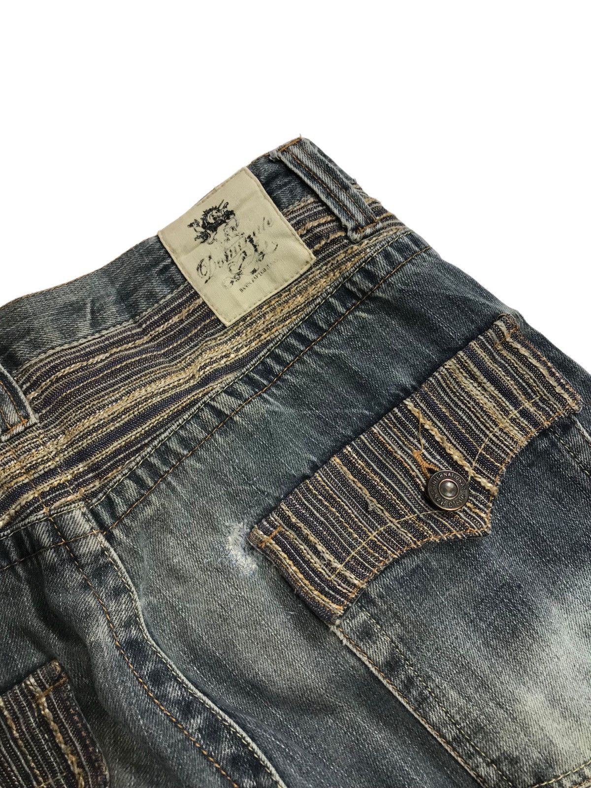 Hysteric Glamour × If Six Was Nine SICK💥Dominate Thrashed Thunder Distressed Denim Jeans Pants Size US 30 / EU 46 - 7 Thumbnail