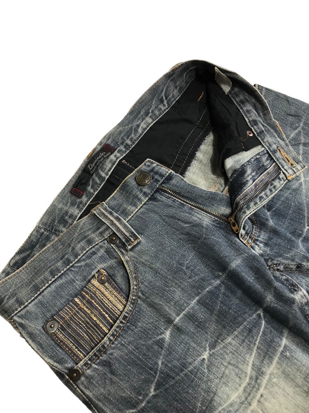 Hysteric Glamour × If Six Was Nine SICK💥Dominate Thrashed Thunder Distressed Denim Jeans Pants Size US 30 / EU 46 - 9 Thumbnail