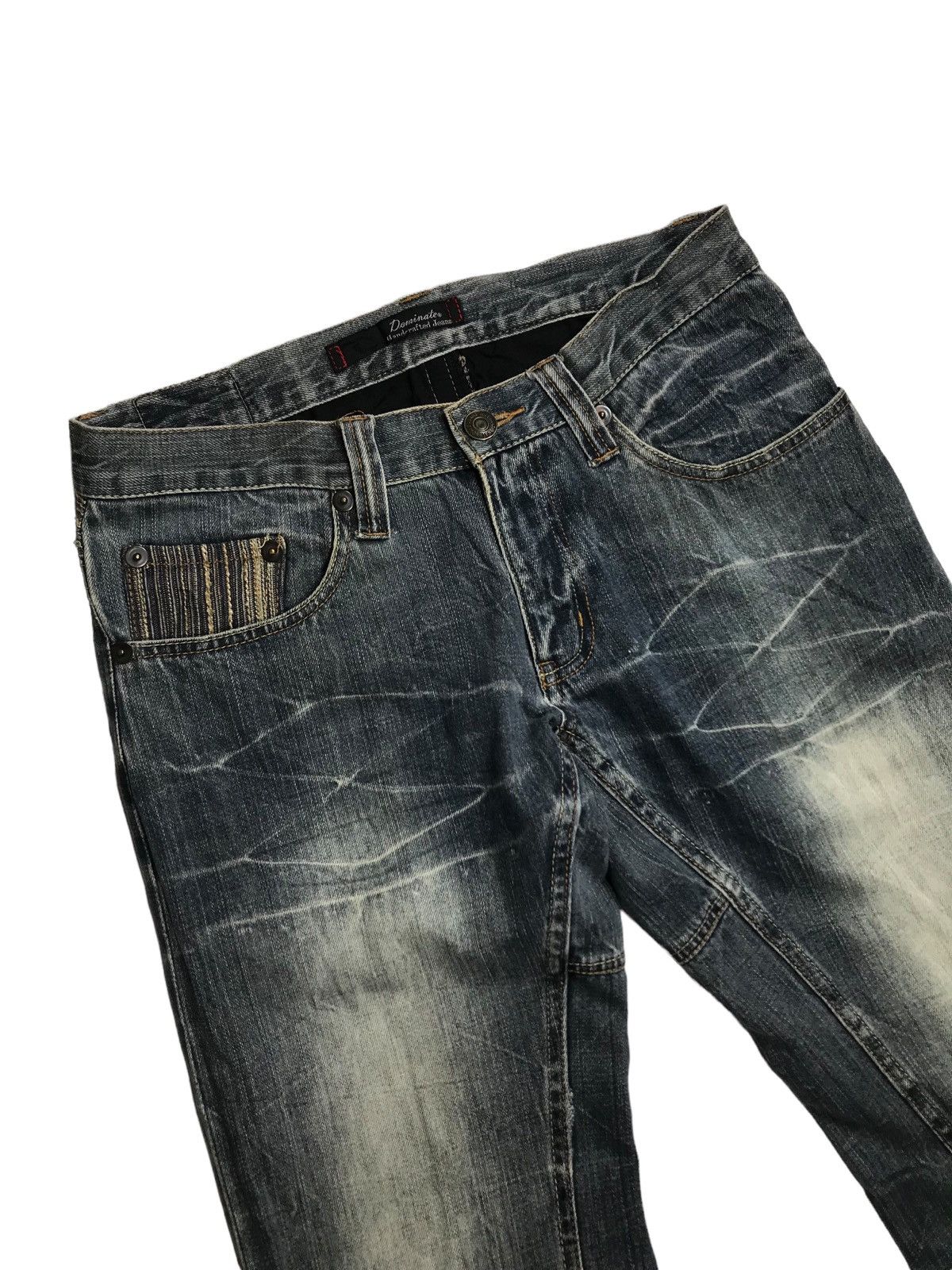 Hysteric Glamour × If Six Was Nine SICK💥Dominate Thrashed Thunder Distressed Denim Jeans Pants Size US 30 / EU 46 - 2 Thumbnail
