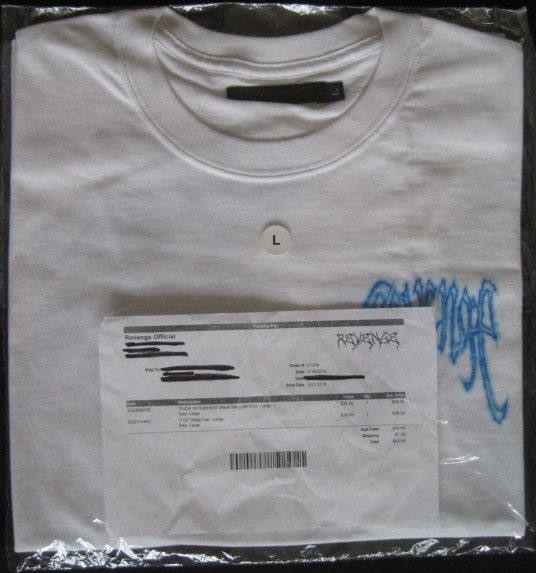 Revenge RARE 2018 REVENGE 'FYE' White Tee Deadstock SEALED Size US L / EU 52-54 / 3 - 5 Thumbnail