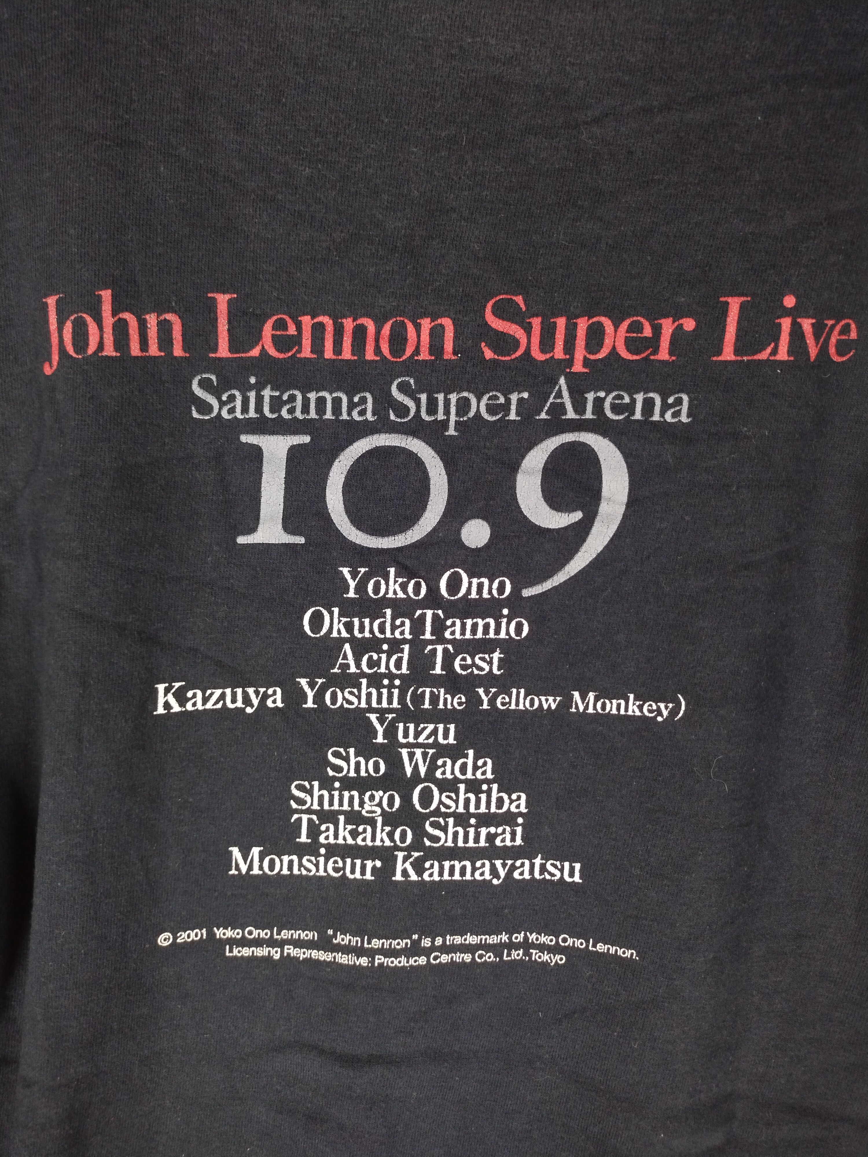 Rap Tees 2001 JOHN LENNON SUPER LIVE TEE Size US S / EU 44-46 / 1 - 7 Thumbnail
