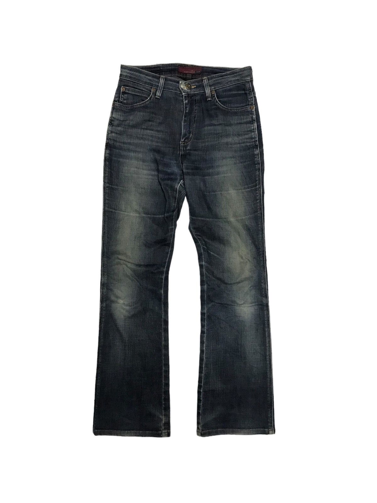 image of Distressed Denim x Hysteric Glamour Bootcut Miss Edwin Ankle Knee Distressed Jeans Pants in Blue (S