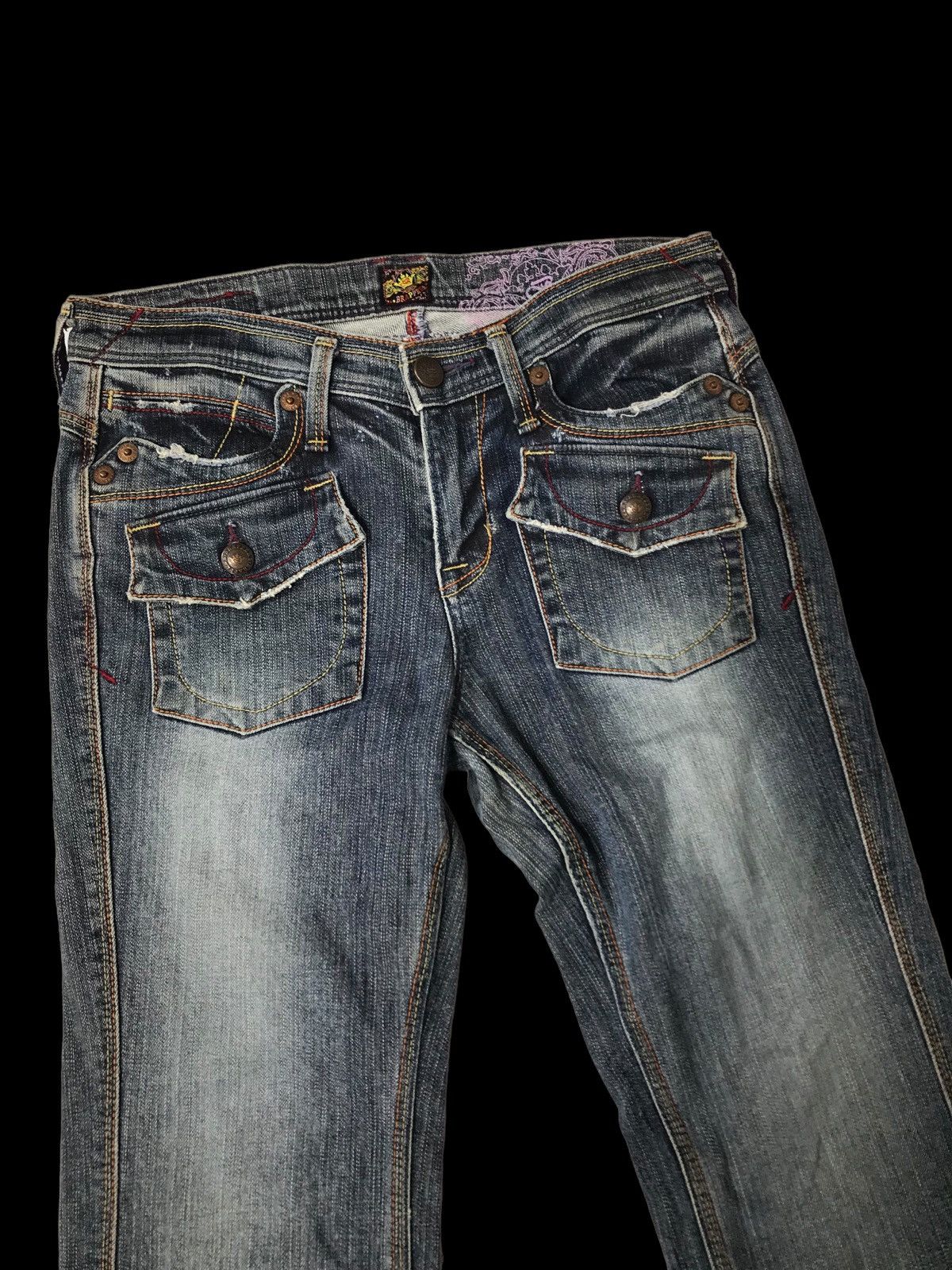 Hysteric Glamour × If Six Was Nine FLARED💥BRAPERS BUSHPANT DISTRESSED DENIM PANTS Size 30" / US 8 / IT 44 - 2 Thumbnail