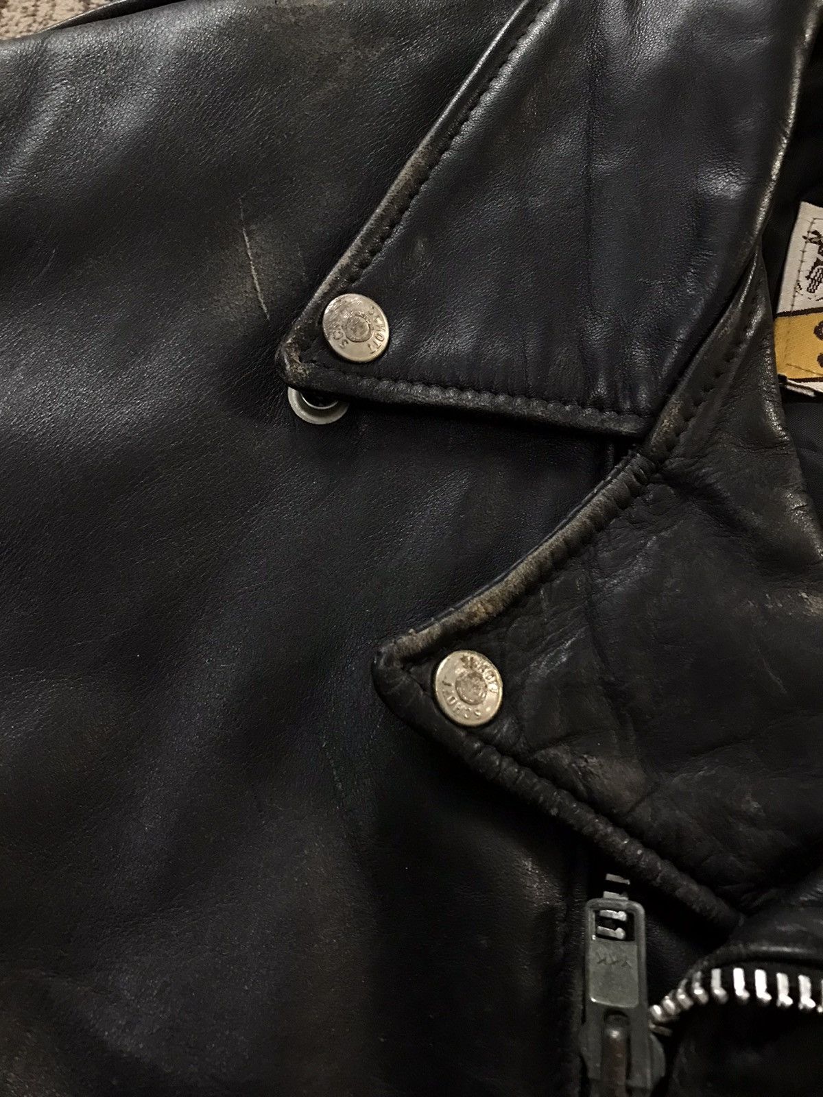 Schott × Vintage Vintage Schott Perfecto Cow Leather Motorcycle Jacket Size US M / EU 48-50 / 2 - 13 Thumbnail