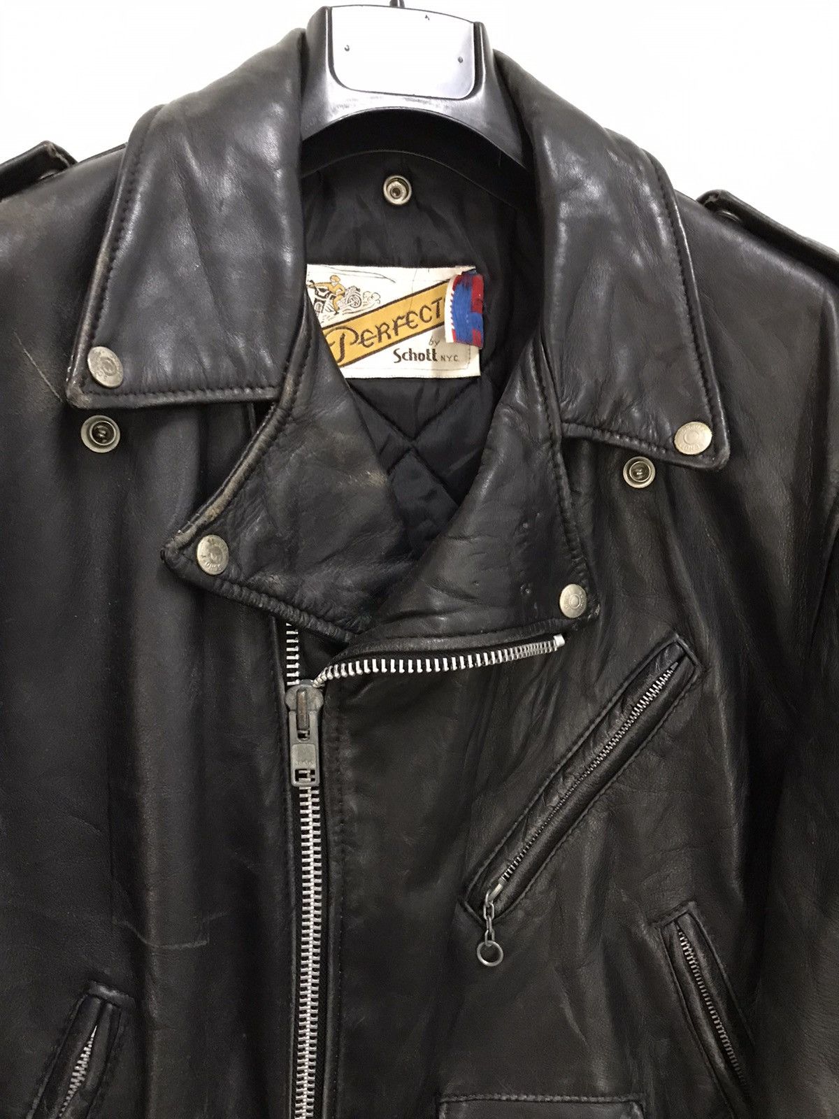 Schott × Vintage Vintage Schott Perfecto Cow Leather Motorcycle Jacket Size US M / EU 48-50 / 2 - 4 Thumbnail