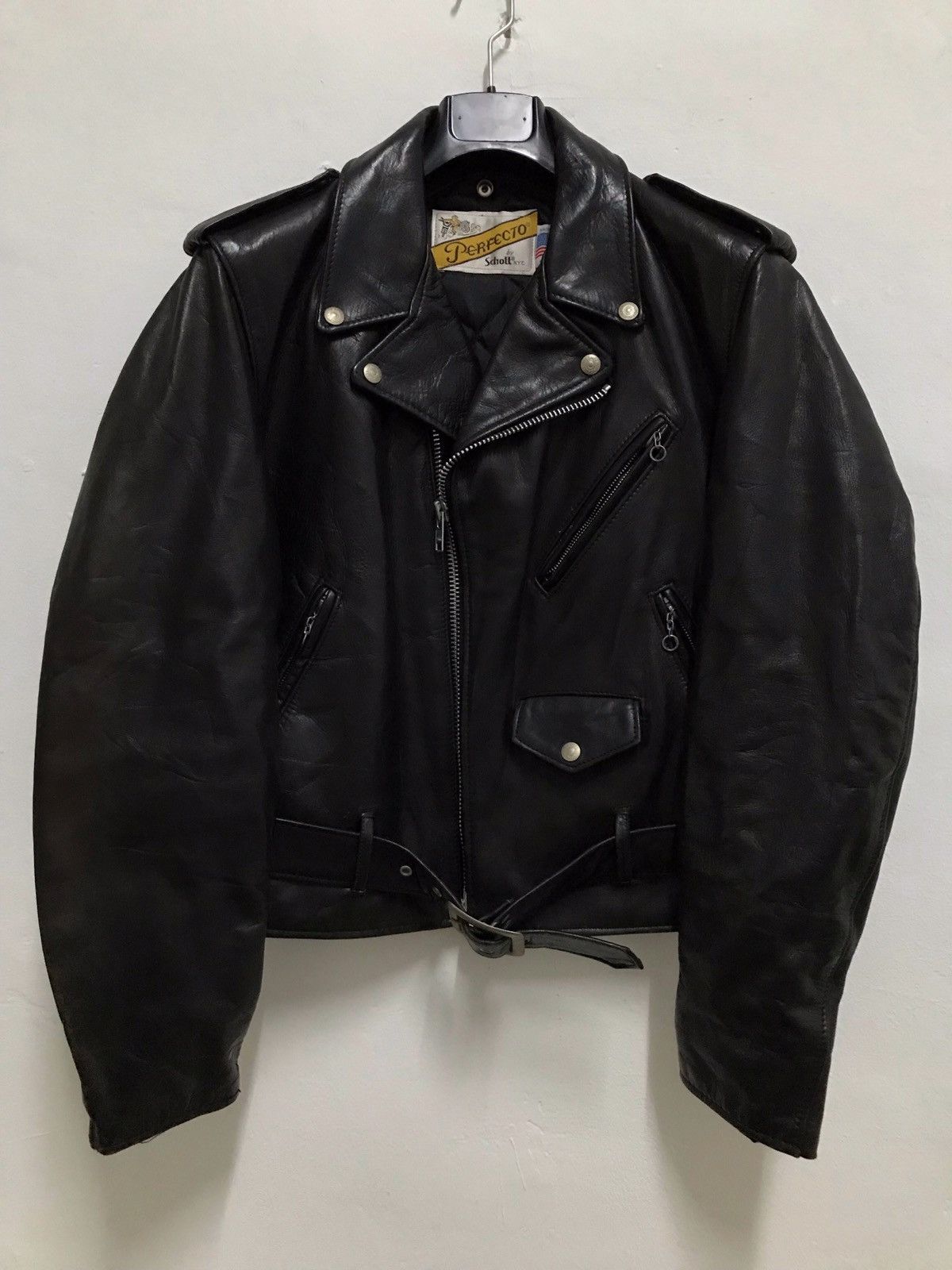 Schott × Vintage Vintage Schott Perfecto Cow Leather Motorcycle Jacket Size US S / EU 44-46 / 1 - 2 Thumbnail