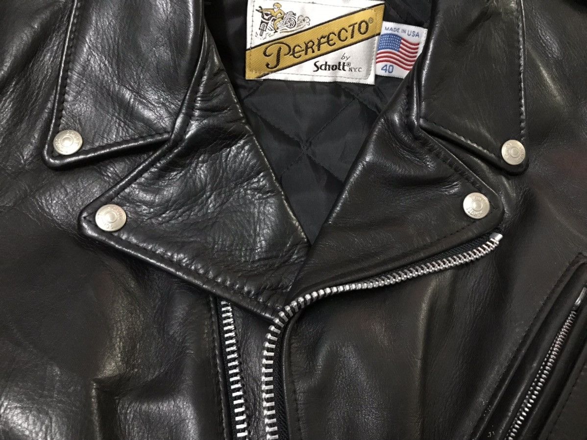 Schott × Vintage Vintage Schott Perfecto Cow Leather Motorcycle Jacket Size US S / EU 44-46 / 1 - 17 Thumbnail