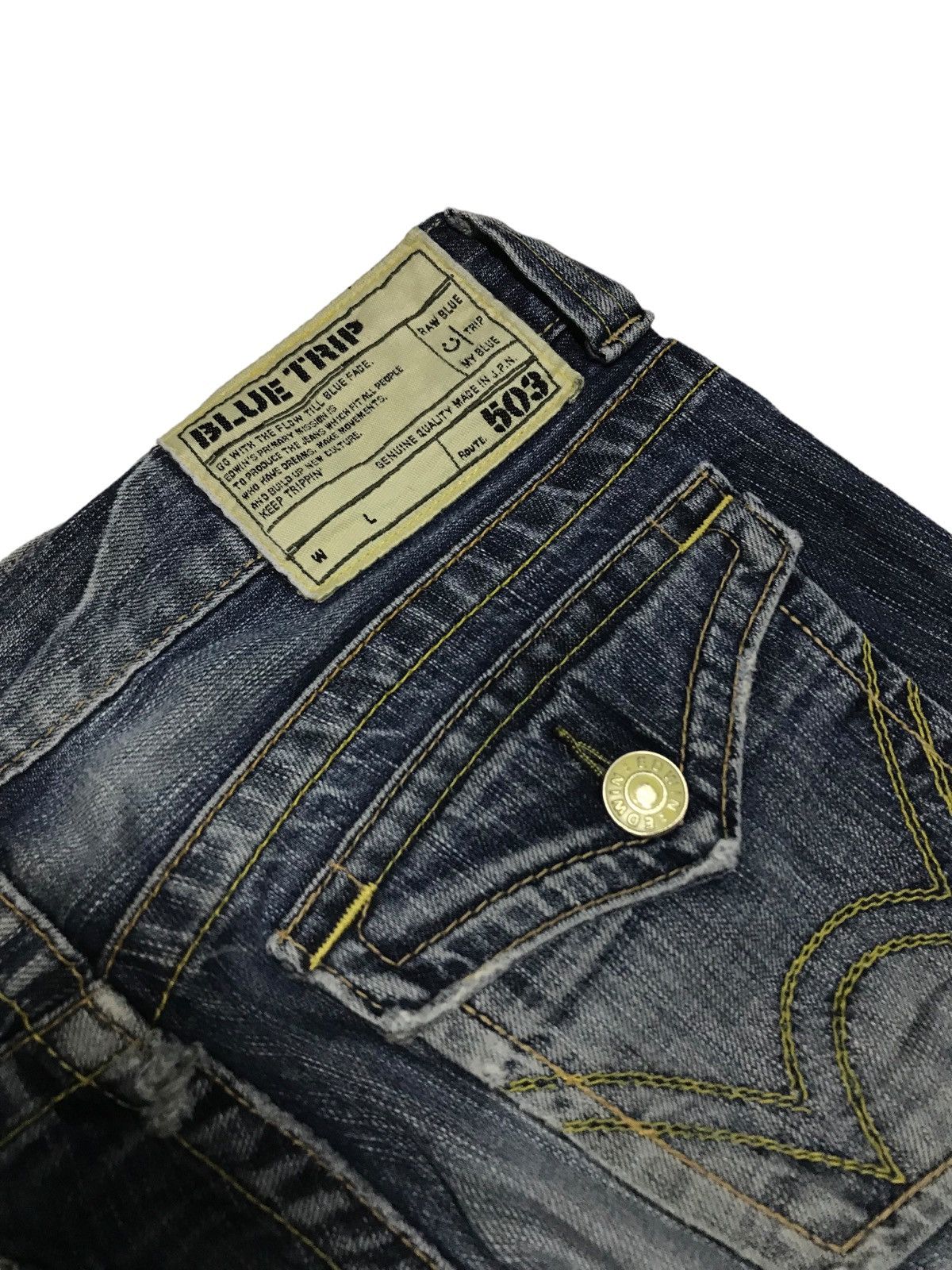 Hysteric Glamour × If Six Was Nine Flared🔥Twisted Edwin 503 Sick Washed Distressed Denim Pant Size US 33 - 7 Thumbnail