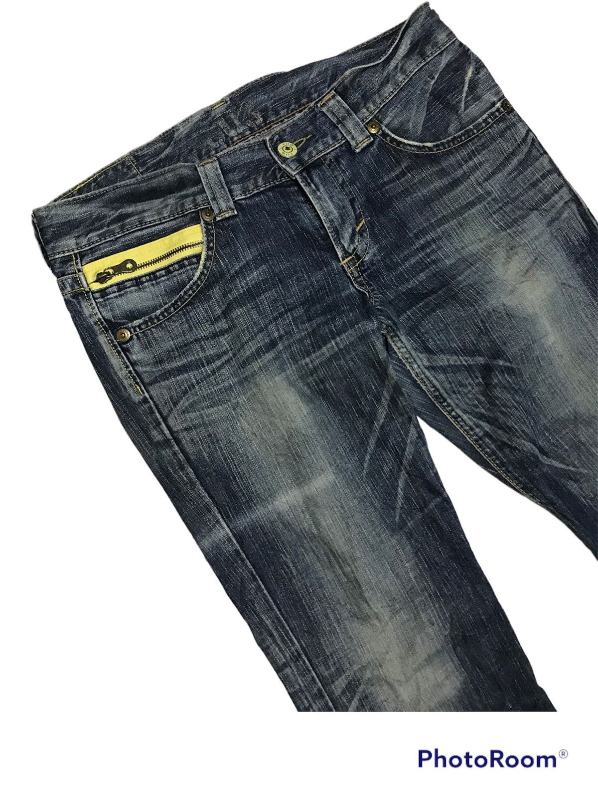 Hysteric Glamour × If Six Was Nine Flared🔥Twisted Edwin 503 Sick Washed Distressed Denim Pant Size US 33 - 3 Thumbnail