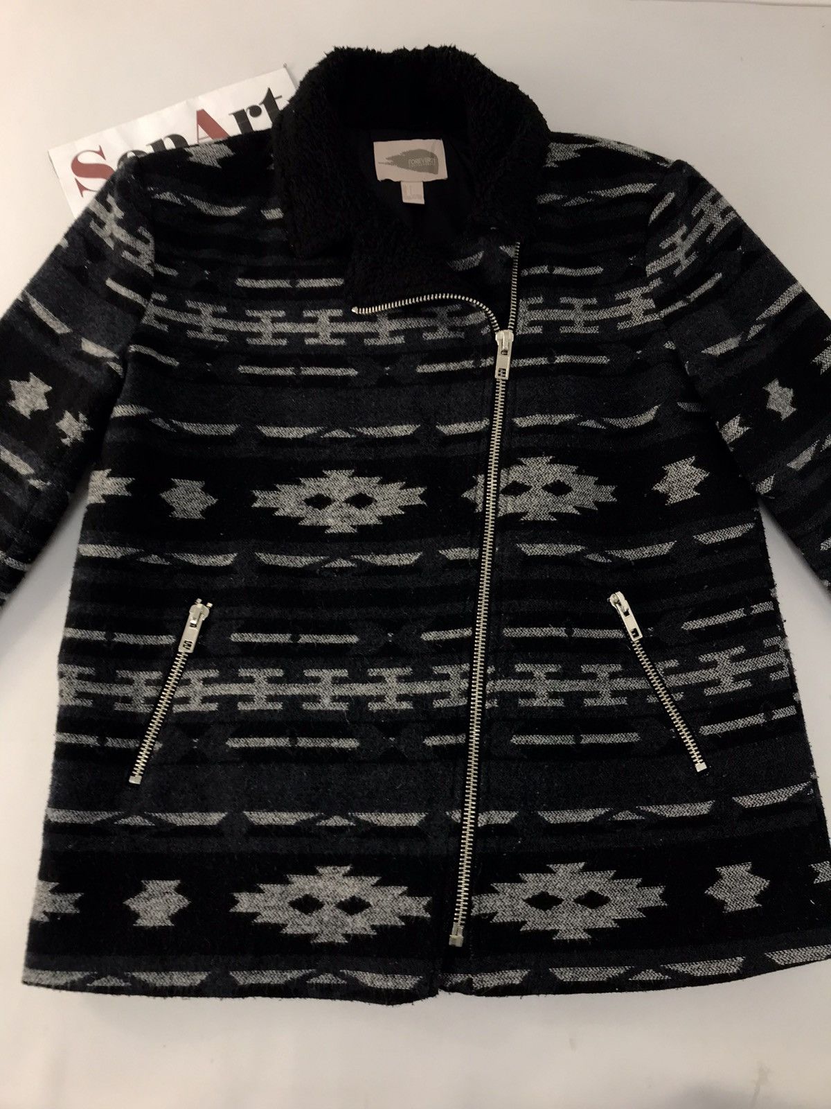Forever 21 Forever21 Contemporary Art Zipper Jacket Design Size US L / EU 52-54 / 3 - 3 Thumbnail