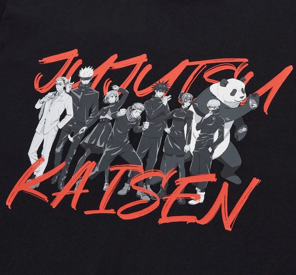 Anime × Cartoon Network × Japanese Brand JUJUTSU KAISEN Anime Size XL Black No. 1/ CowboyBepop Size US XL / EU 56 / 4 - 1 Thumbnail