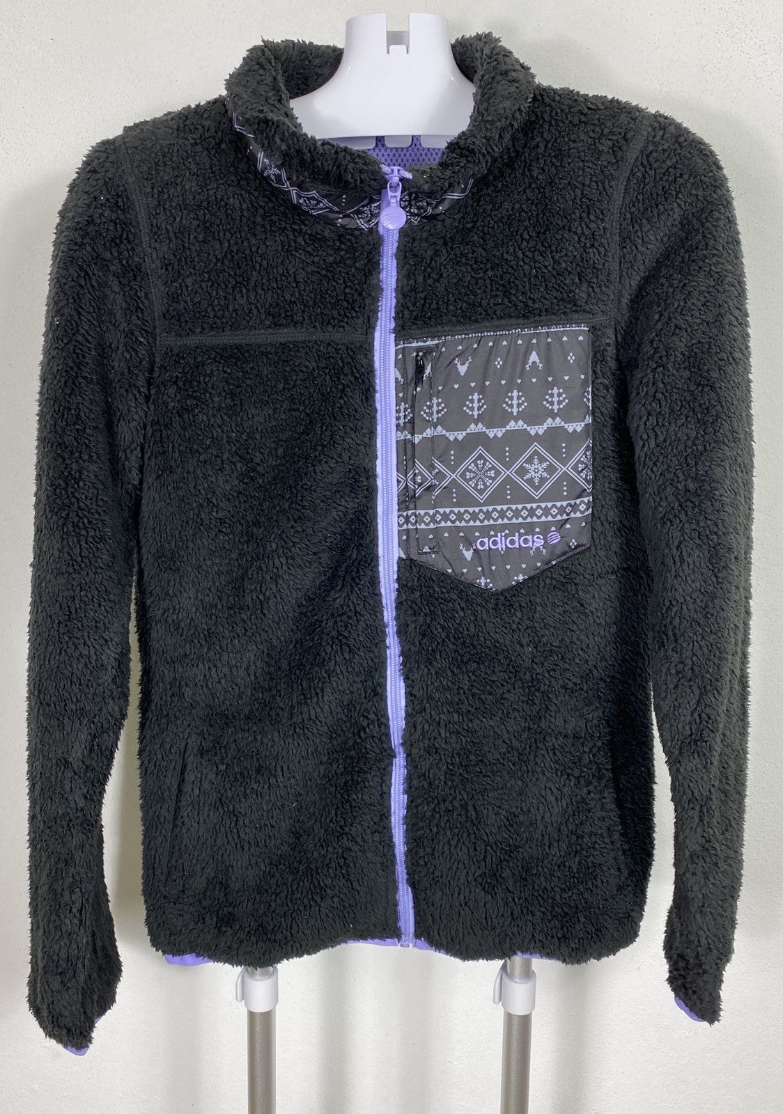 image of Adidas Neo Sherpa Sweater Style in Black, Men's (Size Small)