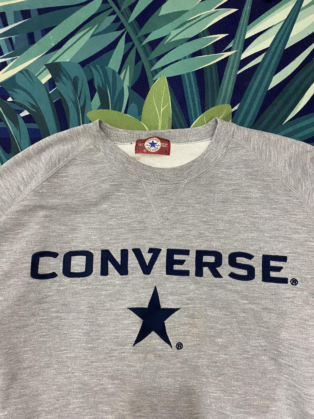 Converse × Vintage GK104 VINTAGE CONVERSE SWEATER EMBROIDED BIG LOGO Size US XL / EU 56 / 4 - 2 Thumbnail