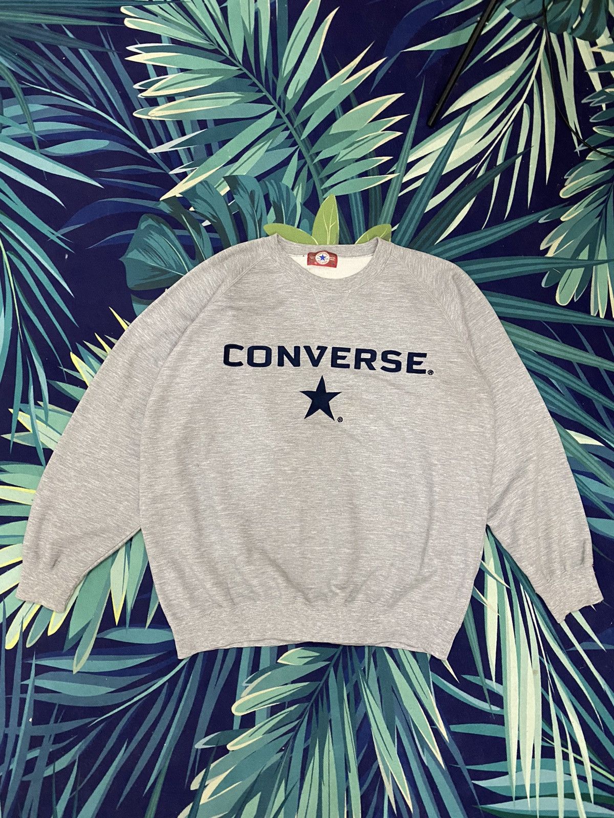 Converse × Vintage GK104 VINTAGE CONVERSE SWEATER EMBROIDED BIG LOGO Size US XL / EU 56 / 4 - 1 Thumbnail
