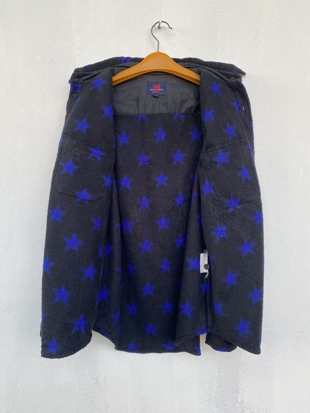 Japanese Brand PRINTED STAR FLEECE JACKET NICE DESIGN Size US L / EU 52-54 / 3 - 5 Thumbnail