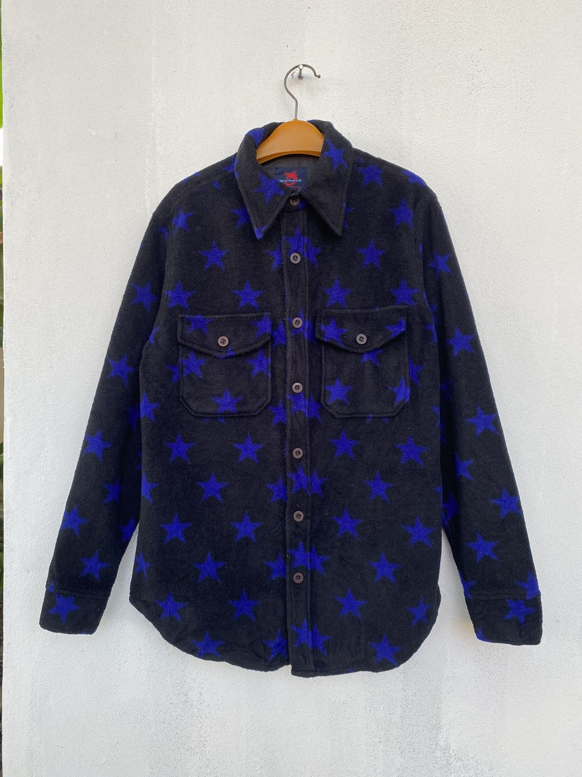 Japanese Brand PRINTED STAR FLEECE JACKET NICE DESIGN Size US L / EU 52-54 / 3 - 2 Thumbnail