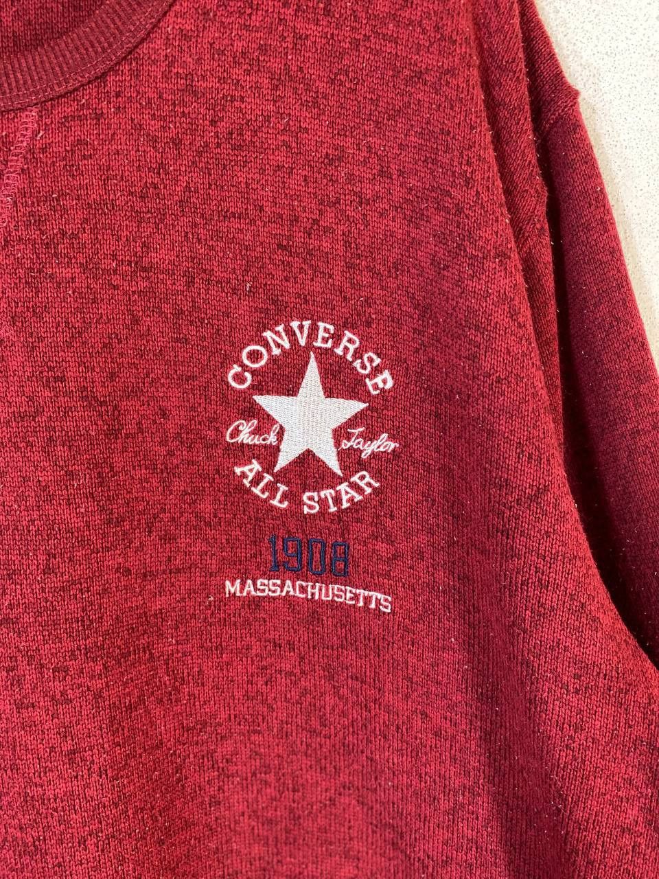 Converse Converse All Star Maroon Sweatshirt Embrioded Logo Size US XXL / EU 58 / 5 - 6 Thumbnail