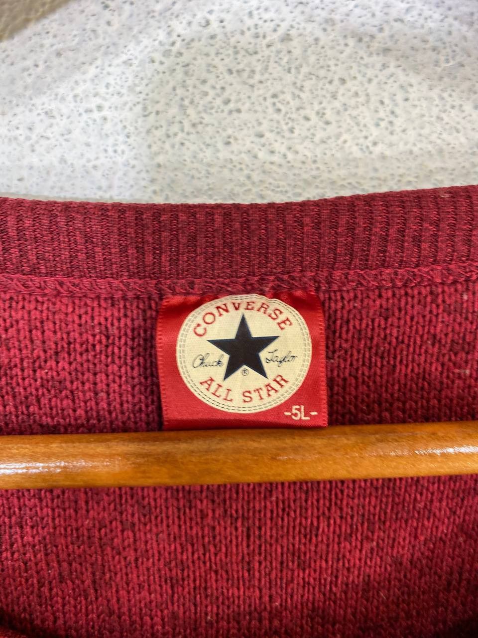 Converse Converse All Star Maroon Sweatshirt Embrioded Logo Size US XXL / EU 58 / 5 - 7 Thumbnail