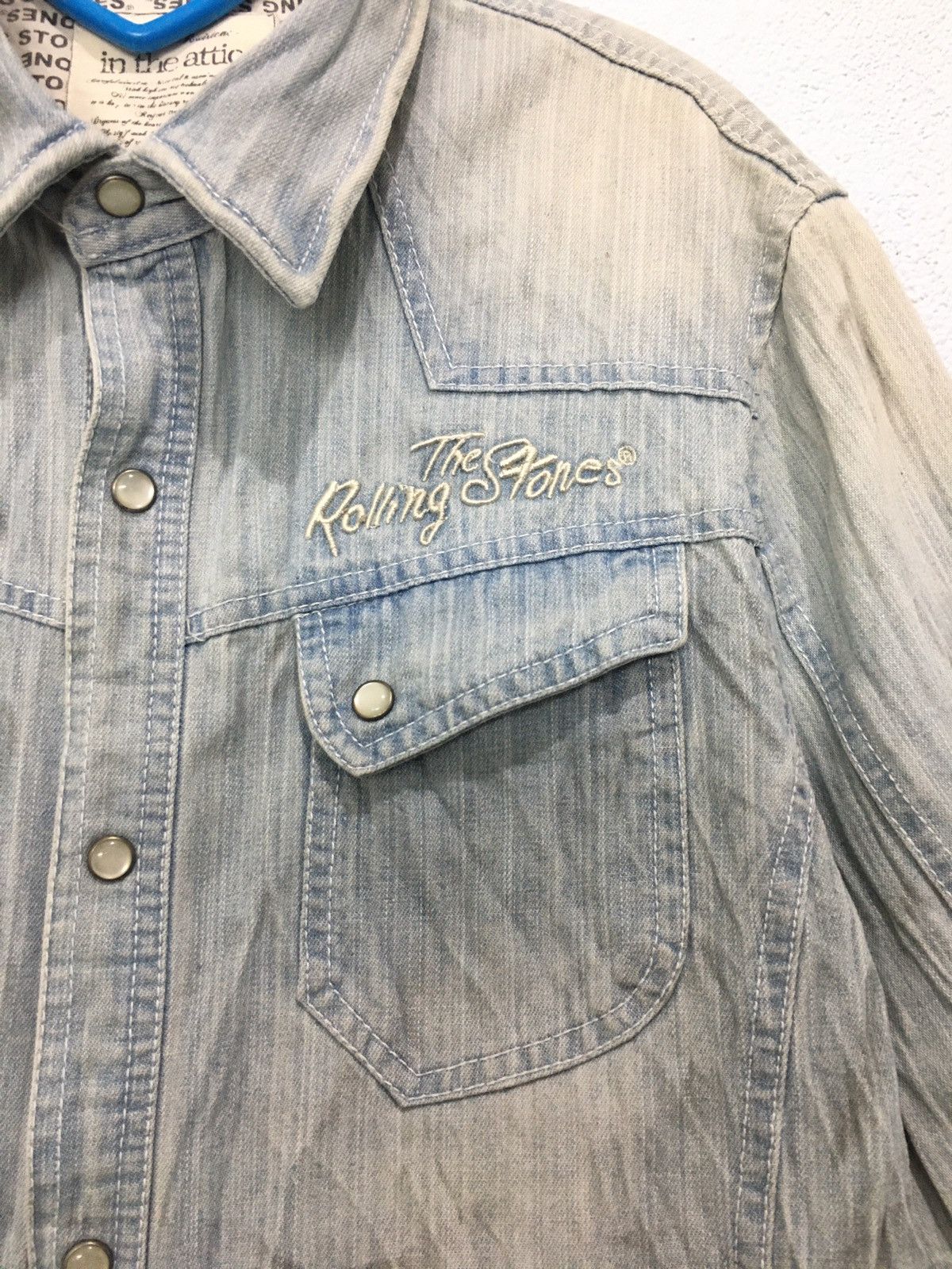 If Six Was Nine × In The Attic × The Rolling Stones The Rolling Stones In The Attic Denim Shirt Embroidered Size US S / EU 44-46 / 1 - 6 Thumbnail