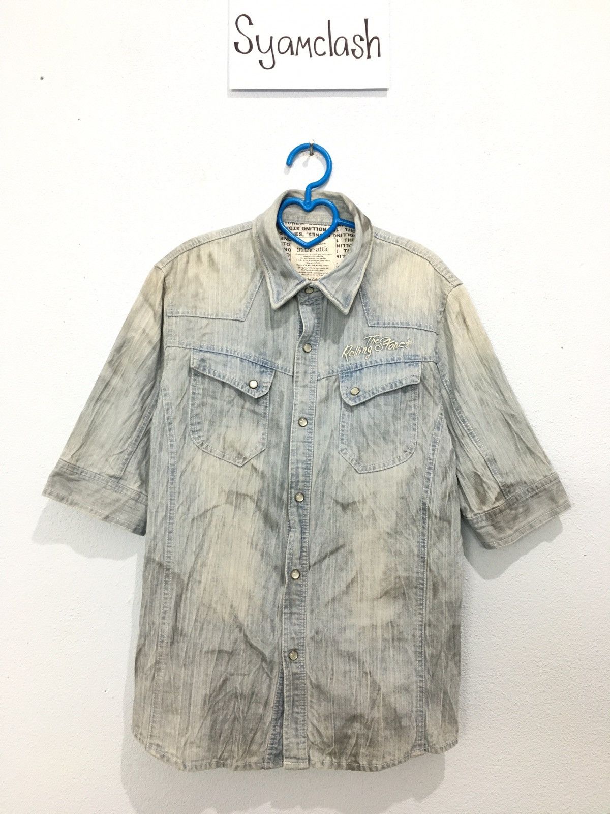 If Six Was Nine × In The Attic × The Rolling Stones The Rolling Stones In The Attic Denim Shirt Embroidered Size US S / EU 44-46 / 1 - 2 Thumbnail