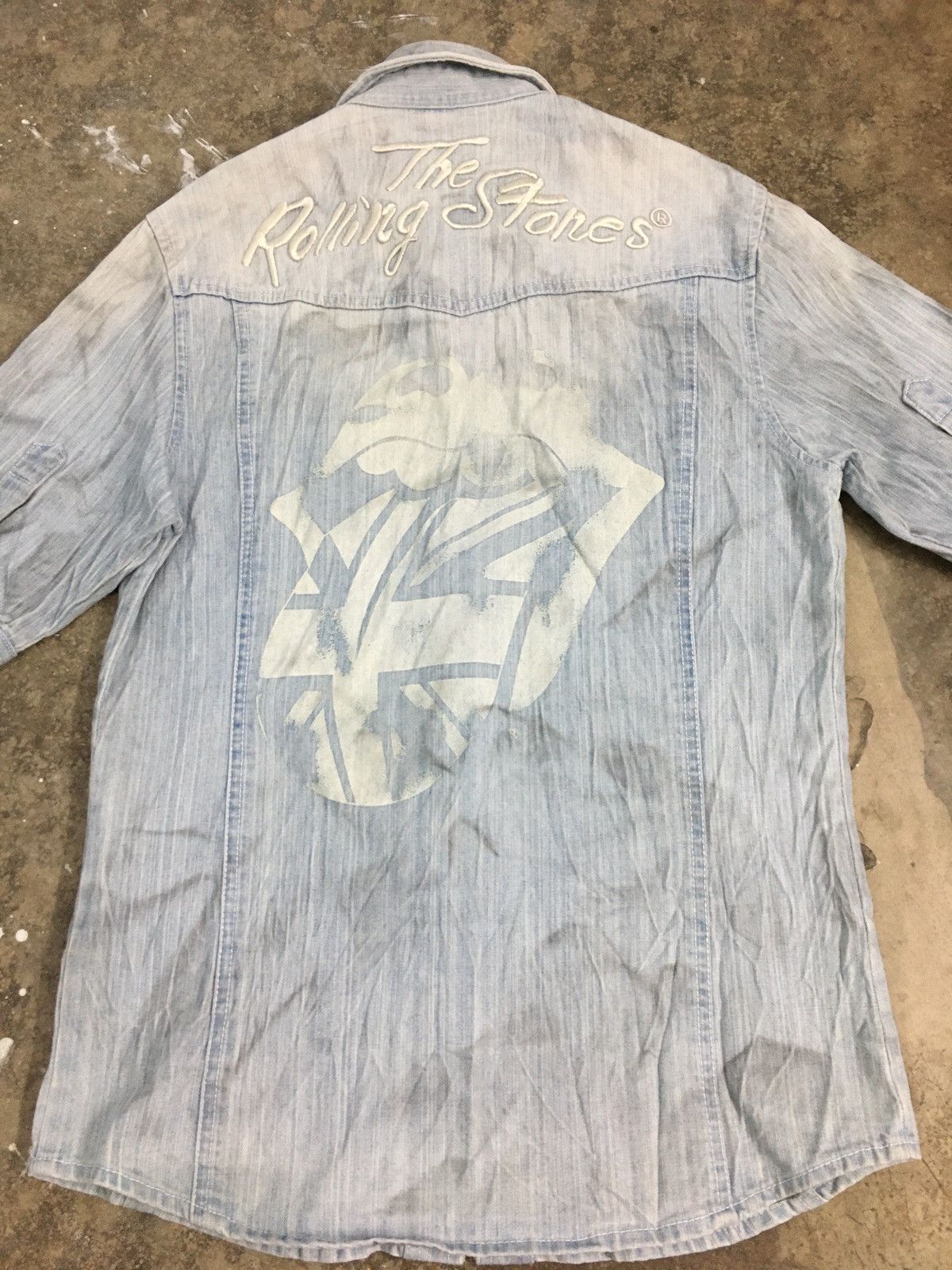 If Six Was Nine × In The Attic × The Rolling Stones The Rolling Stones In The Attic Denim Shirt Embroidered Size US S / EU 44-46 / 1 - 21 Thumbnail