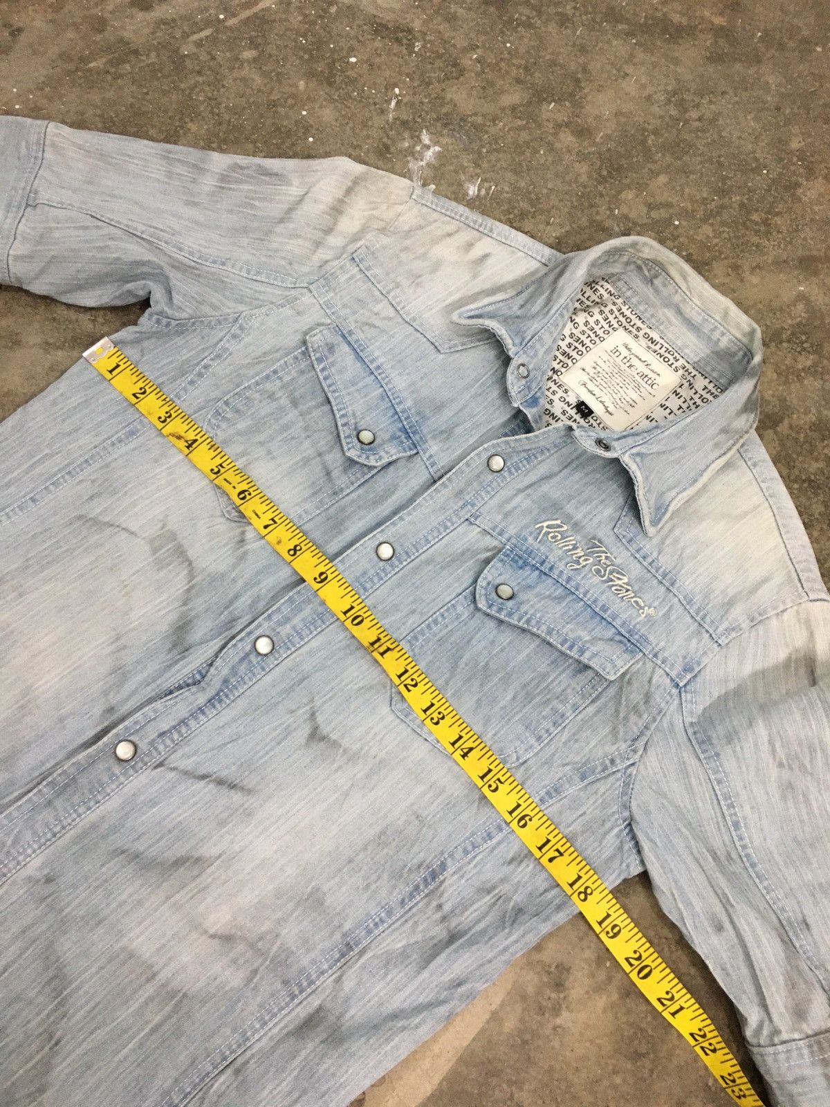 If Six Was Nine × In The Attic × The Rolling Stones The Rolling Stones In The Attic Denim Shirt Embroidered Size US S / EU 44-46 / 1 - 22 Thumbnail
