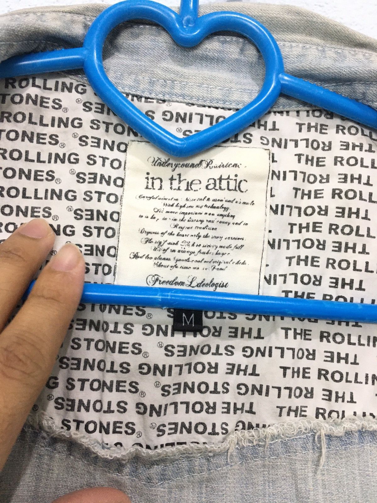 If Six Was Nine × In The Attic × The Rolling Stones The Rolling Stones In The Attic Denim Shirt Embroidered Size US S / EU 44-46 / 1 - 17 Thumbnail