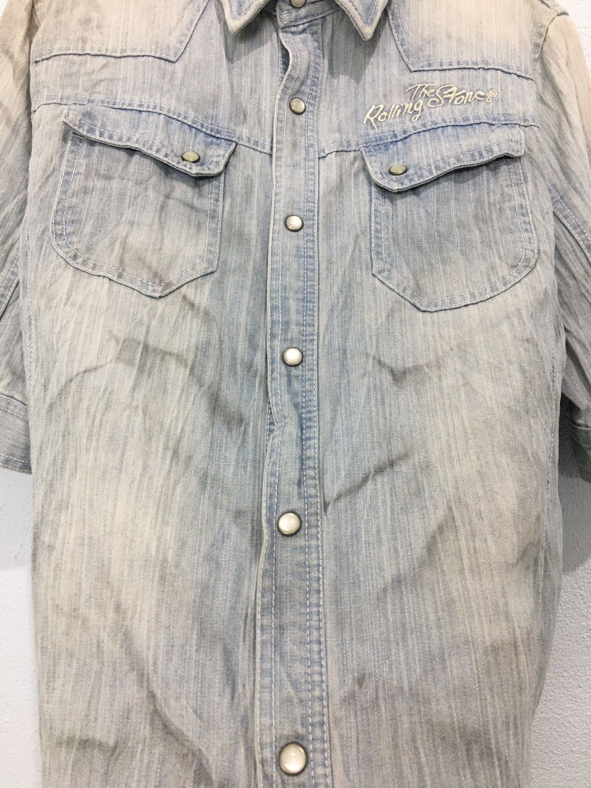 If Six Was Nine × In The Attic × The Rolling Stones The Rolling Stones In The Attic Denim Shirt Embroidered Size US S / EU 44-46 / 1 - 8 Thumbnail