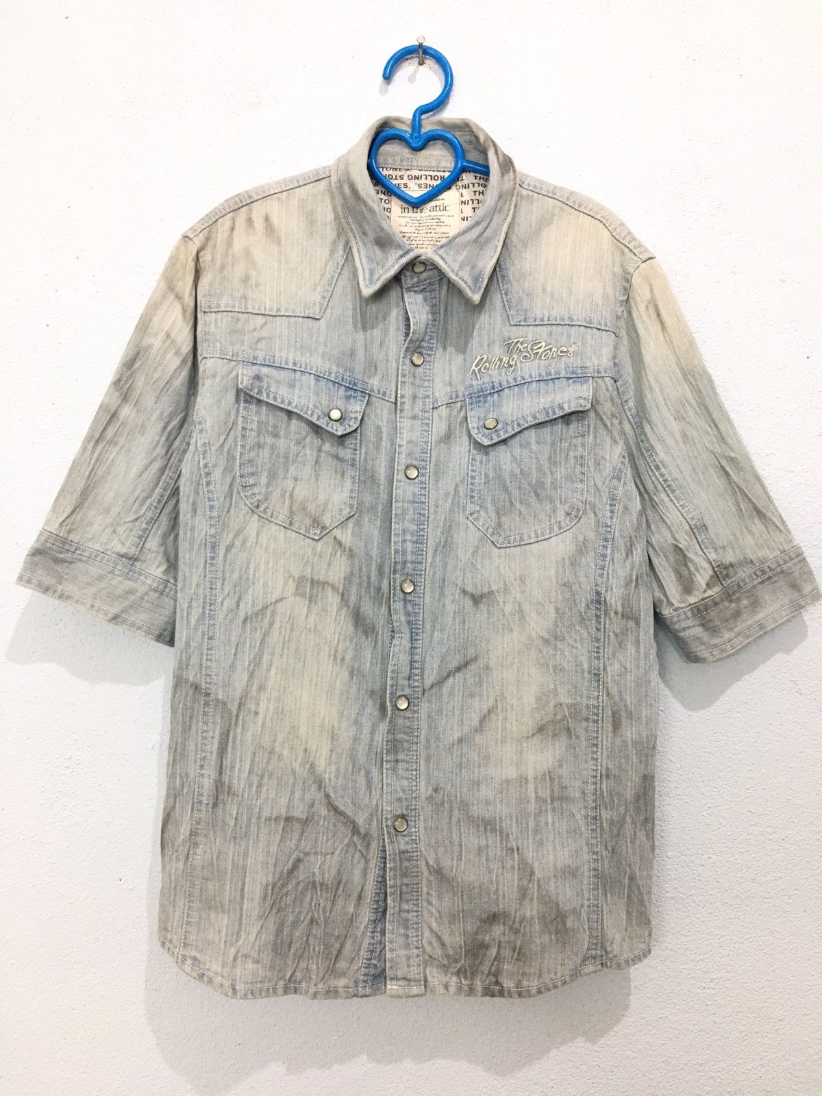 If Six Was Nine × In The Attic × The Rolling Stones The Rolling Stones In The Attic Denim Shirt Embroidered Size US S / EU 44-46 / 1 - 3 Thumbnail