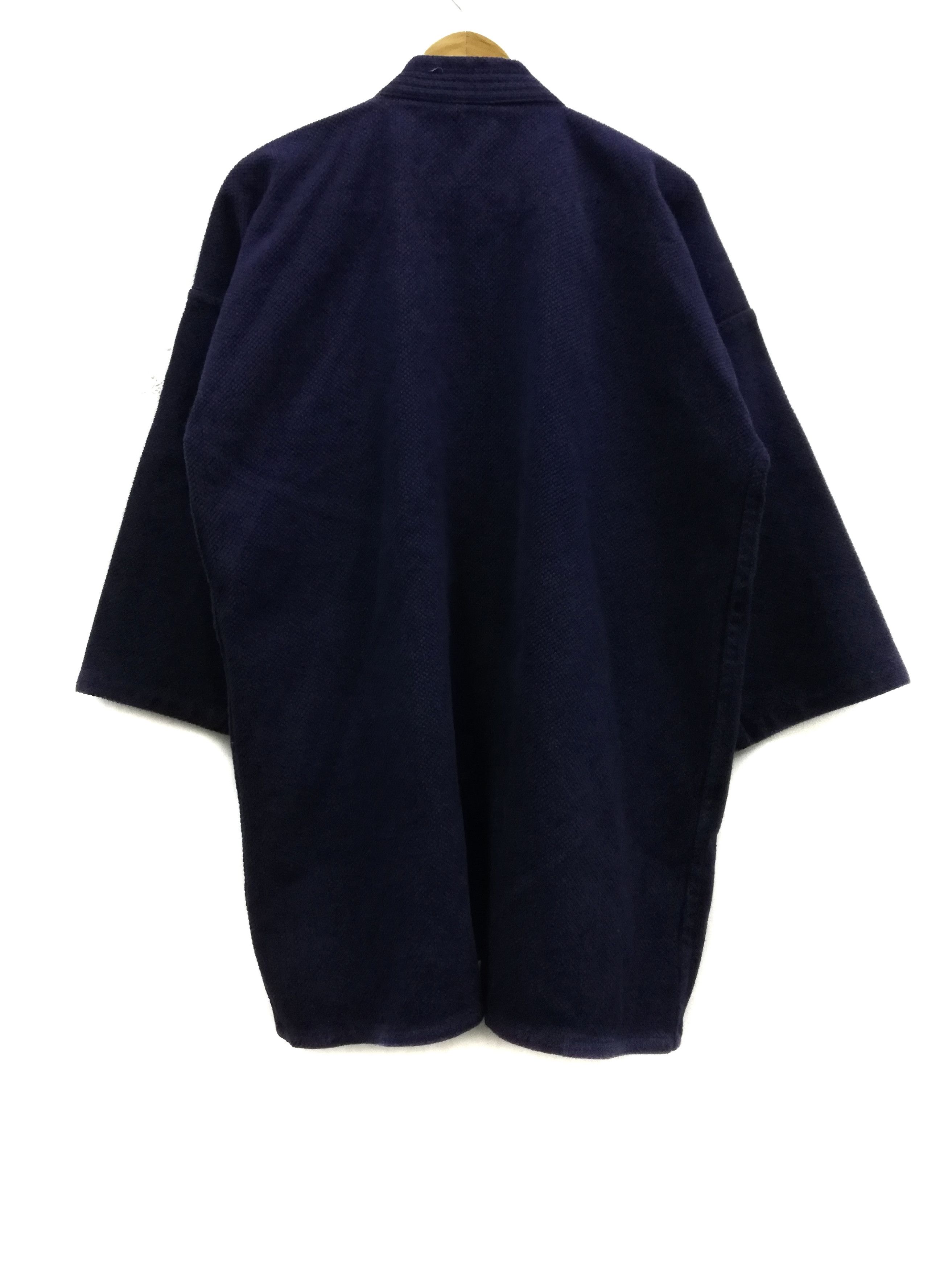 Indigo × Japanese Brand 🔥Indigo Sashiko Thick Cotton Kendo Jacket Sanjuro Style🔥 Size US L / EU 52-54 / 3 - 10 Thumbnail