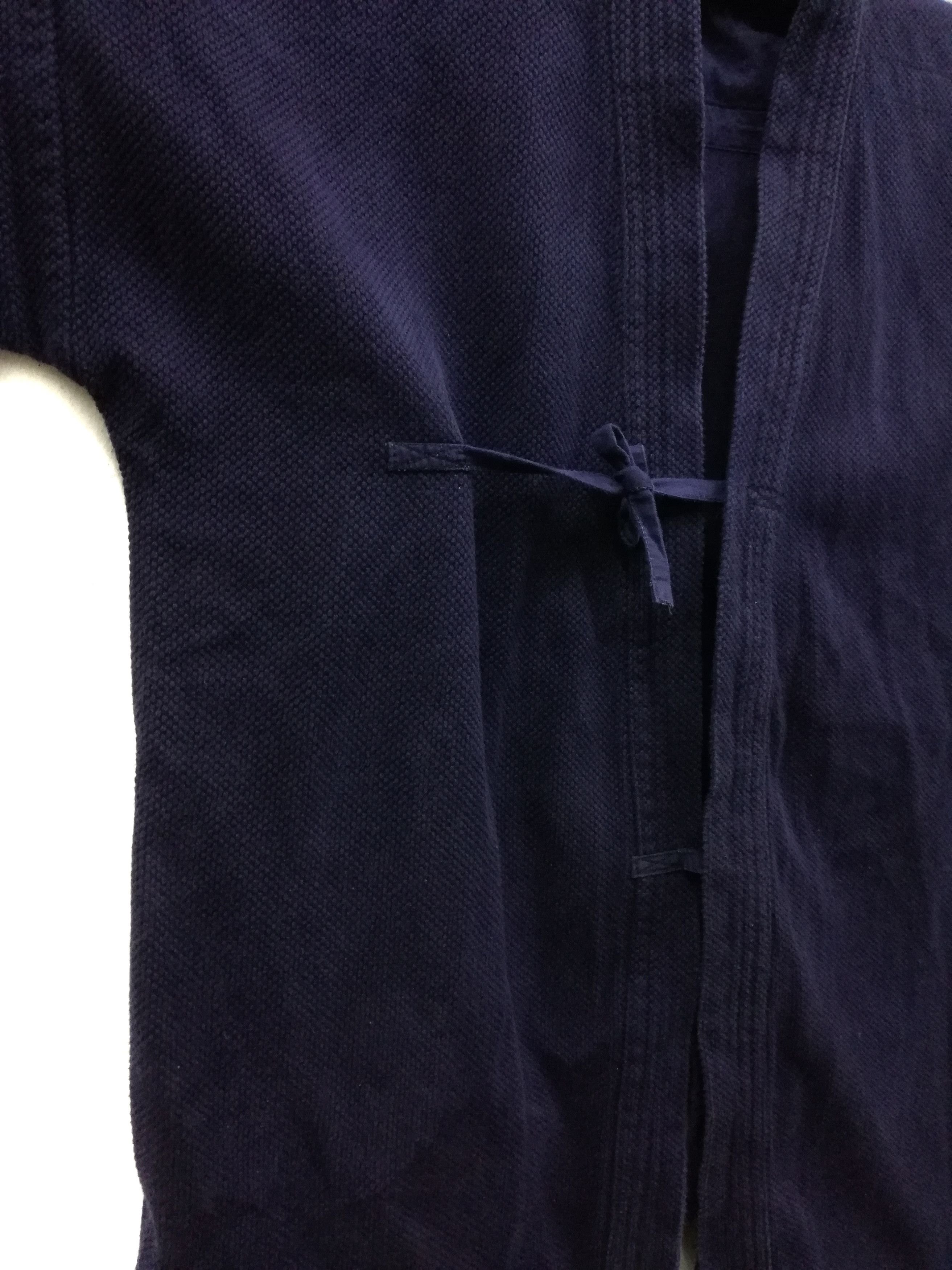 Indigo × Japanese Brand 🔥Indigo Sashiko Thick Cotton Kendo Jacket Sanjuro Style🔥 Size US L / EU 52-54 / 3 - 3 Thumbnail