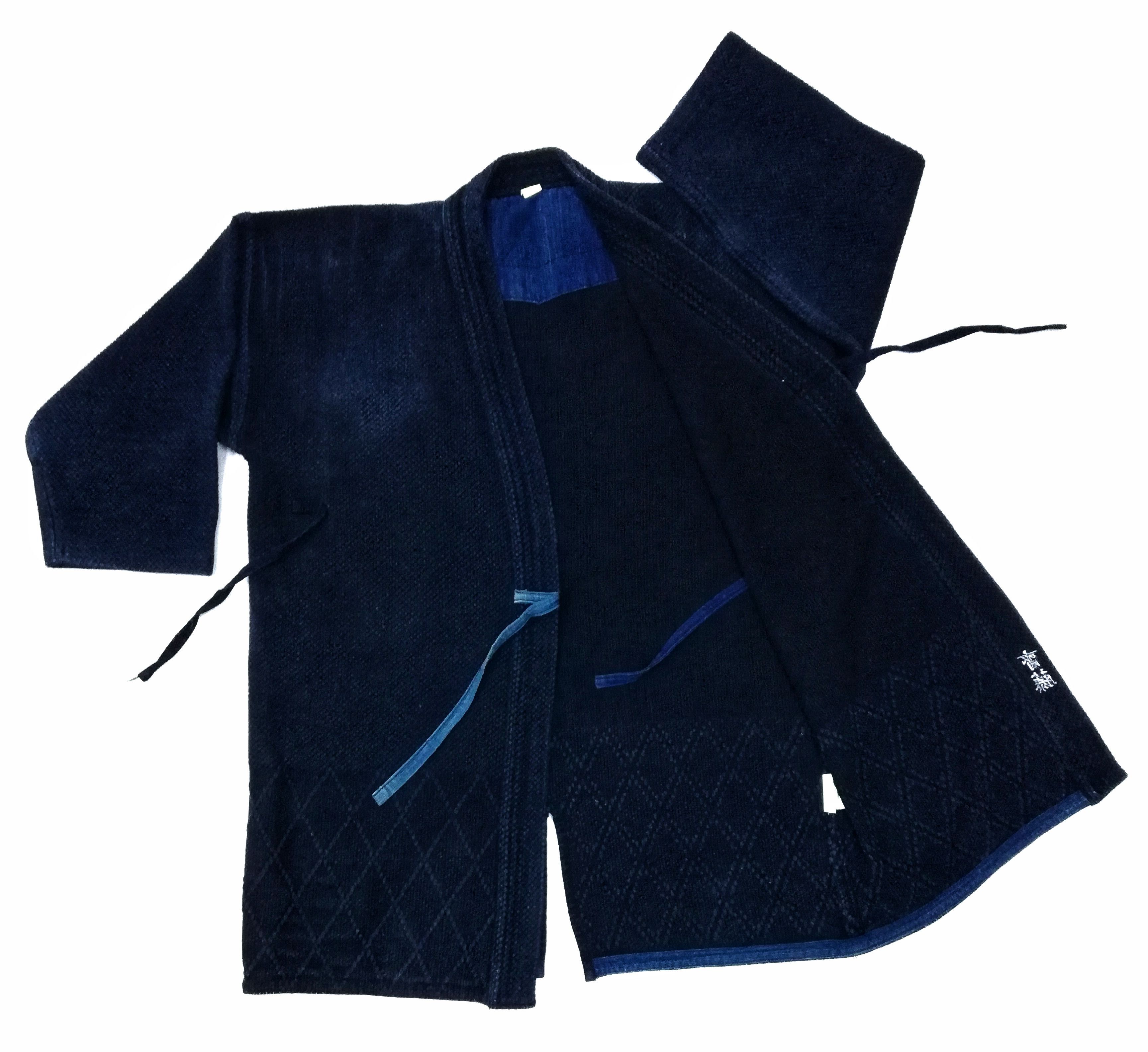Art Comes First × Indigo × Japanese Brand 🔥Indigo Dyed Sashiko Noragi Kimono Visvim Style Design🔥 Size US M / EU 48-50 / 2 - 1 Thumbnail