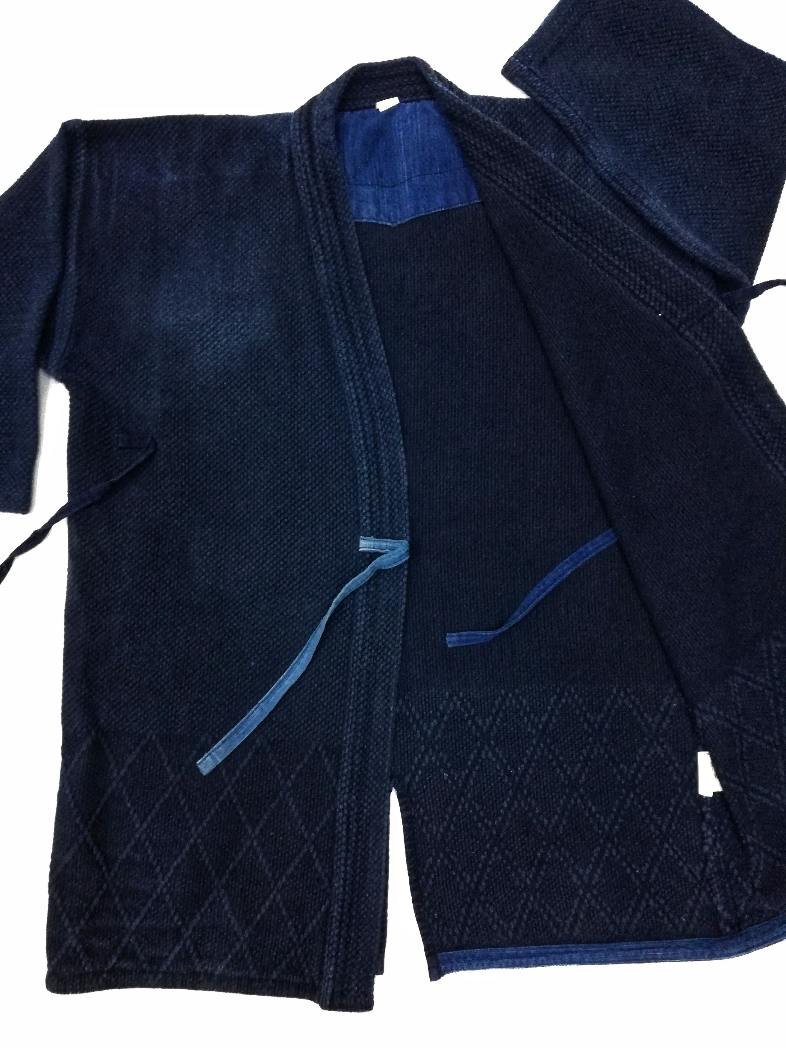 Art Comes First × Indigo × Japanese Brand 🔥Indigo Dyed Sashiko Noragi Kimono Visvim Style Design🔥 Size US M / EU 48-50 / 2 - 2 Thumbnail