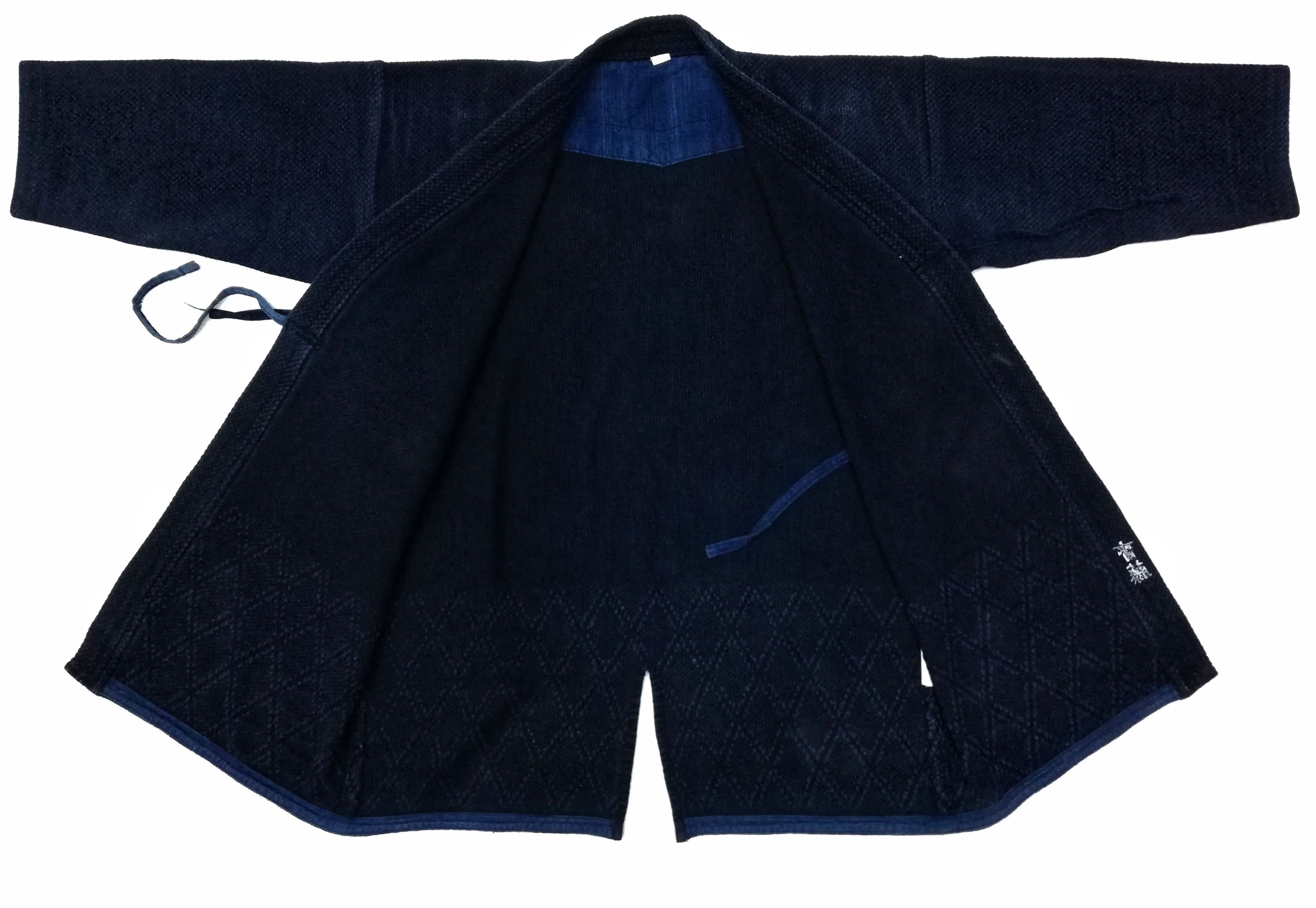 Art Comes First × Indigo × Japanese Brand 🔥Indigo Dyed Sashiko Noragi Kimono Visvim Style Design🔥 Size US M / EU 48-50 / 2 - 4 Thumbnail