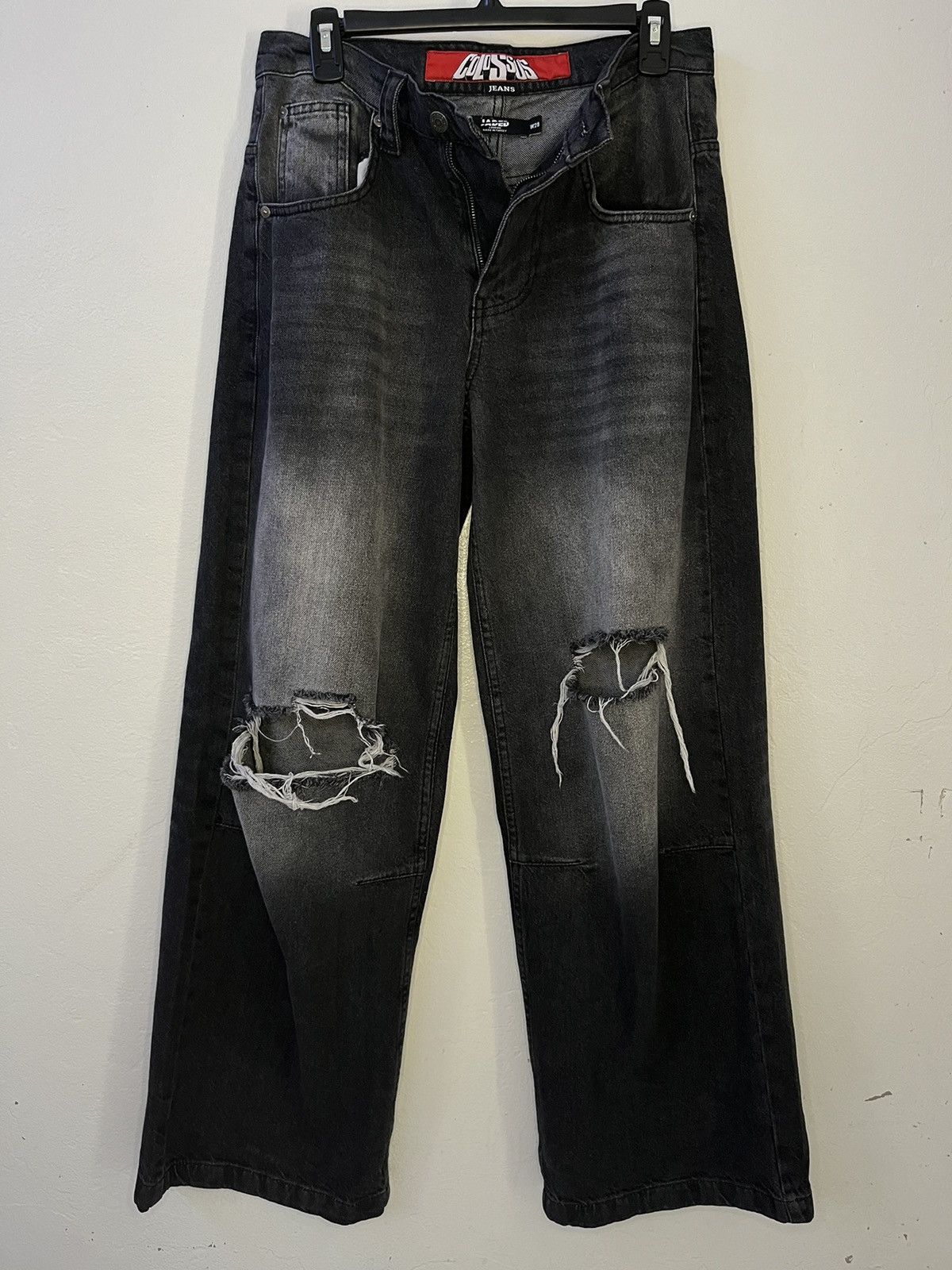 Jaded London Washed Black Busted Colossus Baggy Jeans | Grailed