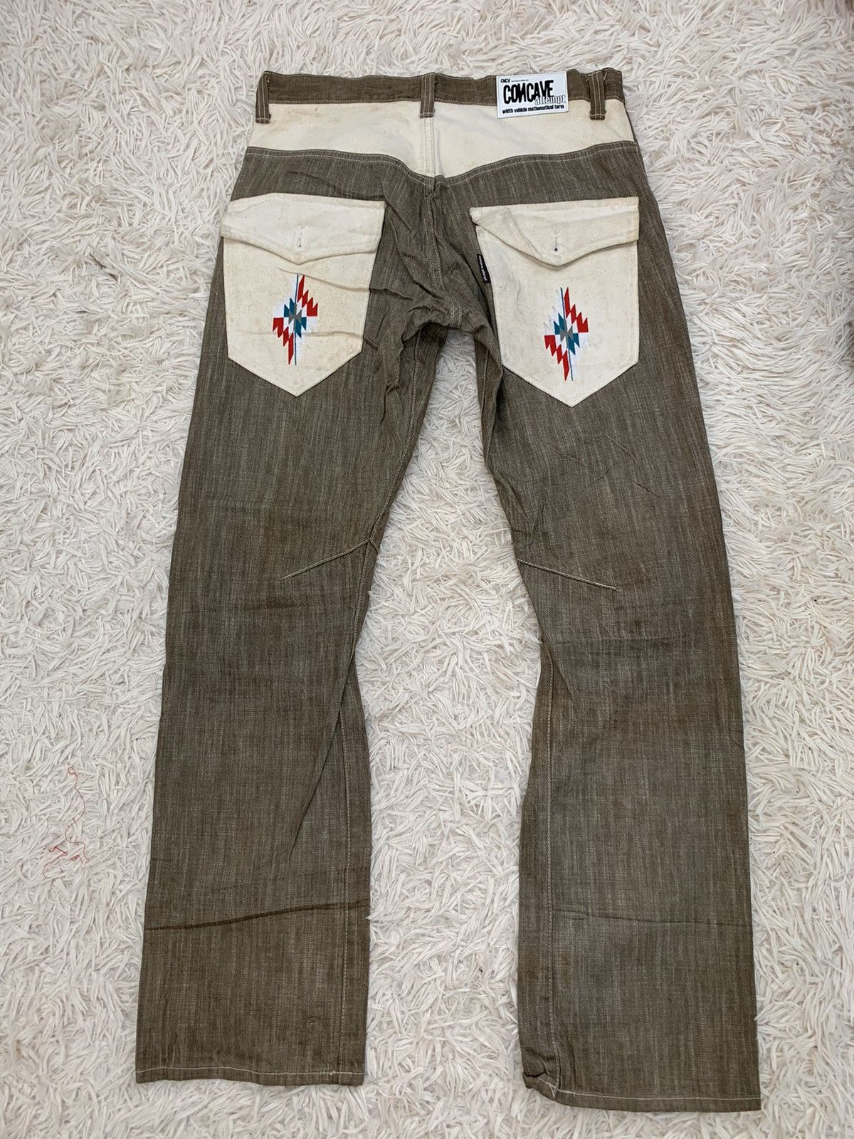 Japanese Brand × Vintage Size 34: CNCV Concave Attempt native tribe design jeans Size US 34 / EU 50 - 2 Thumbnail