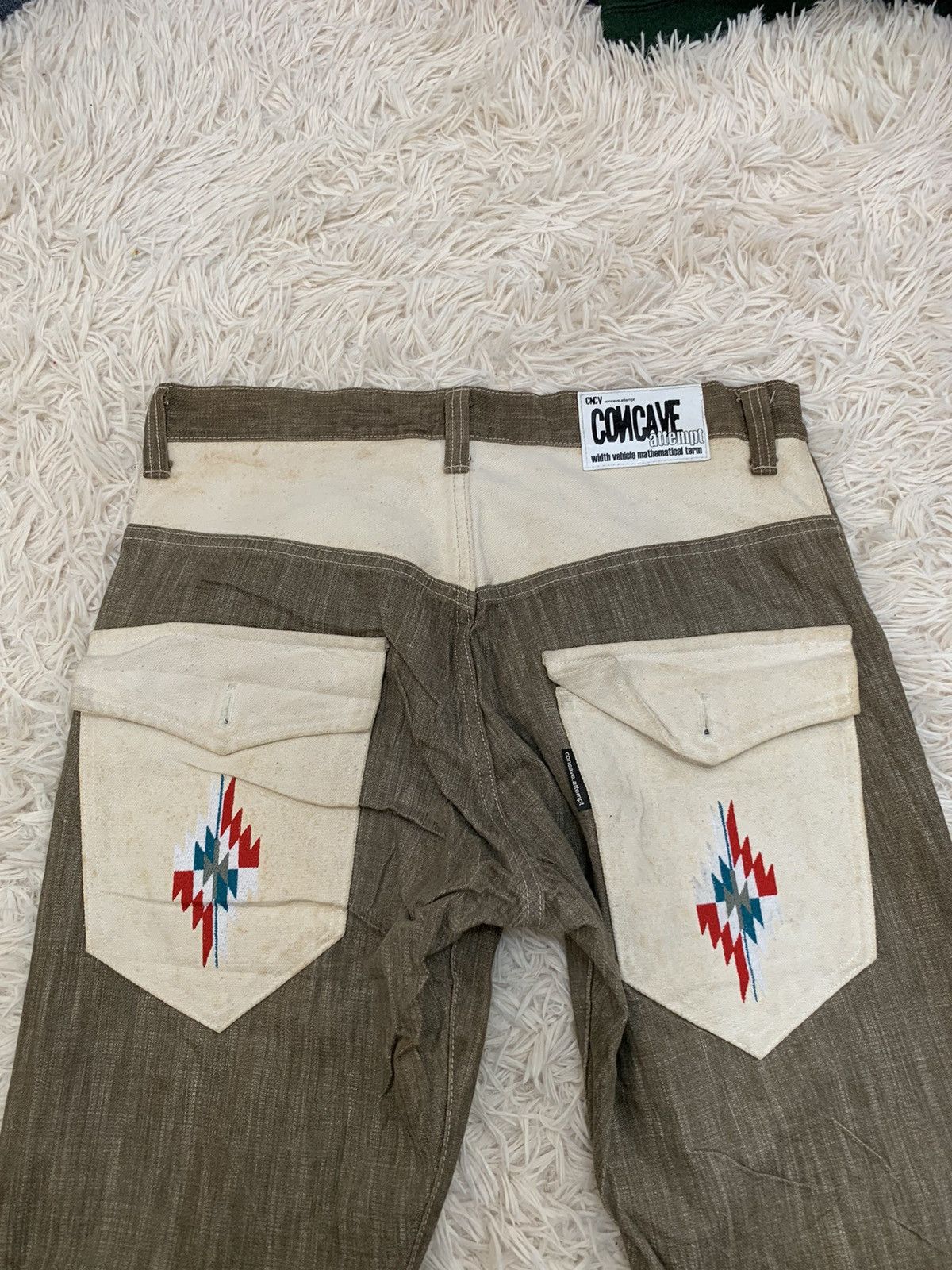 Japanese Brand × Vintage Size 34: CNCV Concave Attempt native tribe design jeans Size US 34 / EU 50 - 3 Thumbnail